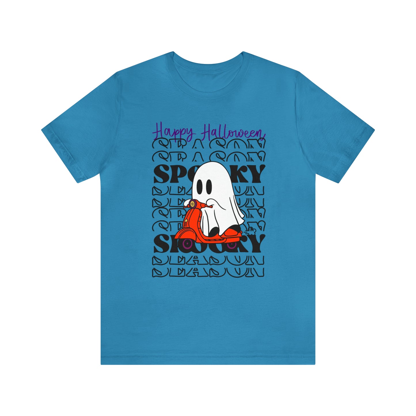 Tee-shirt à manches courtes en jersey unisexe - Halloween - Petit Fantôme - 09