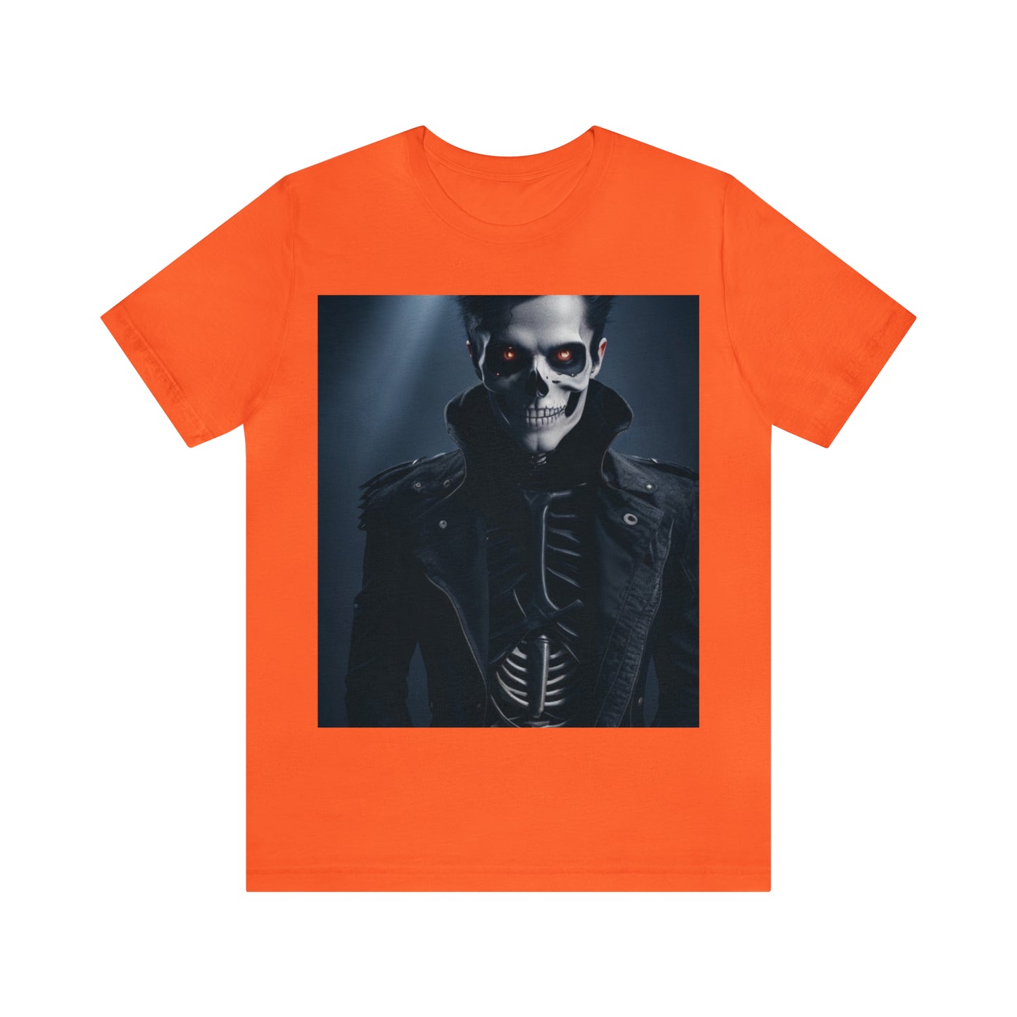 Unisex Jersey Short Sleeve Tee - Halloween Skeleton man AI - 02