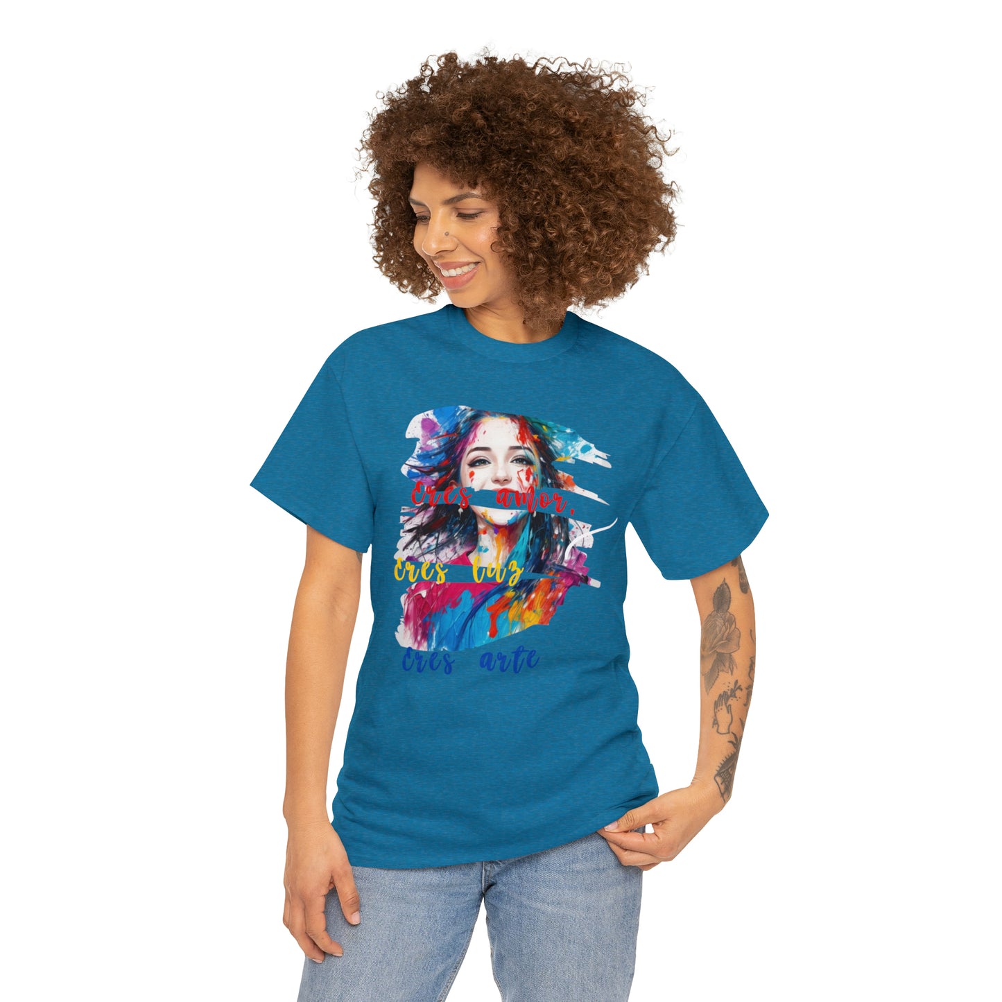 Camiseta unisex de algodón pesado - Amor y libertad - 04
