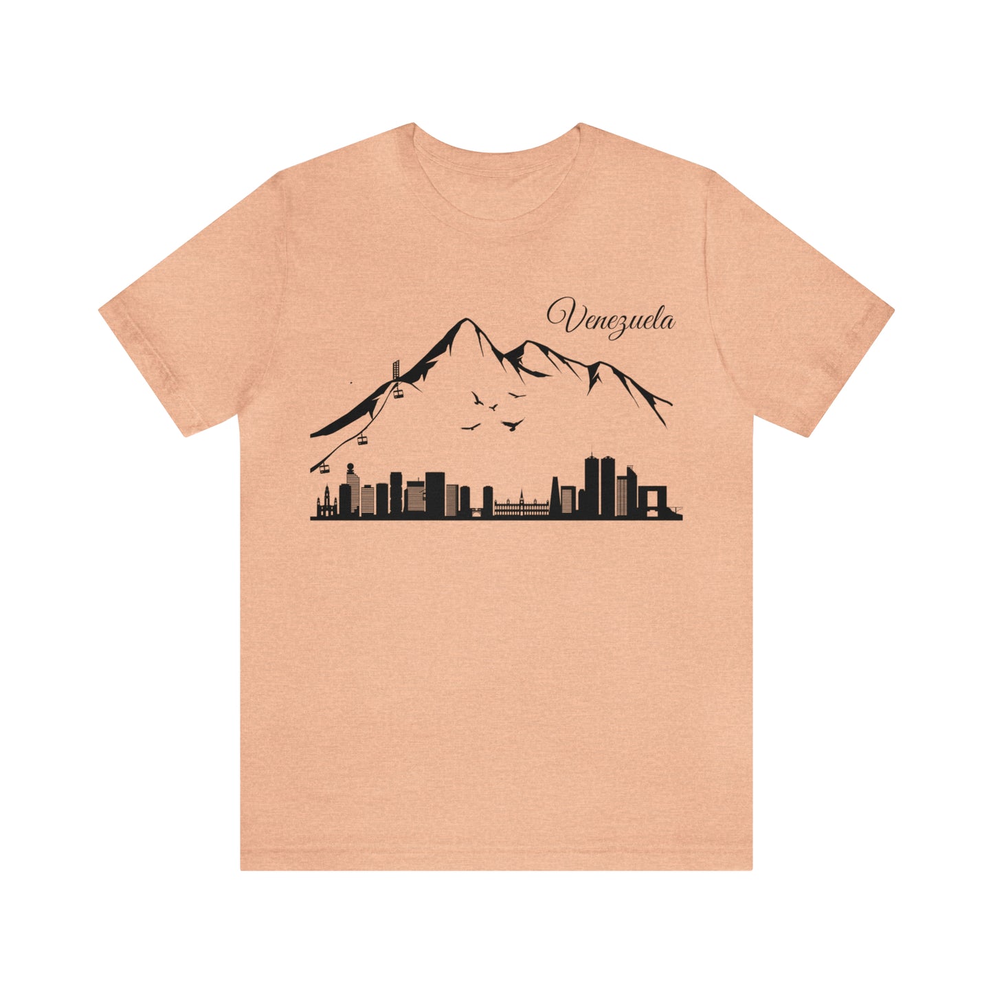 Camiseta de Manga Corta Jersey Unisex - Silueta de Caracas