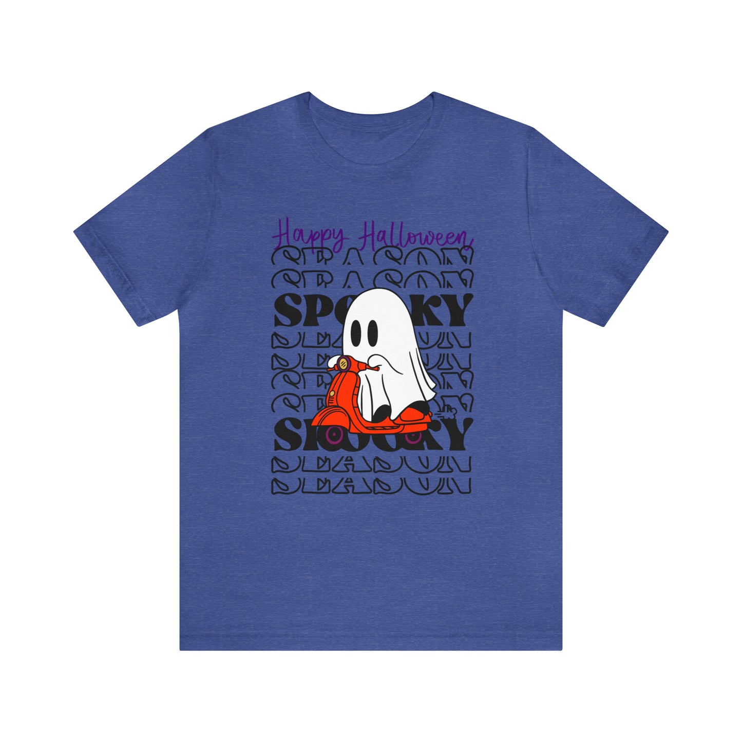 Tee-shirt à manches courtes en jersey unisexe - Halloween - Petit Fantôme - 09