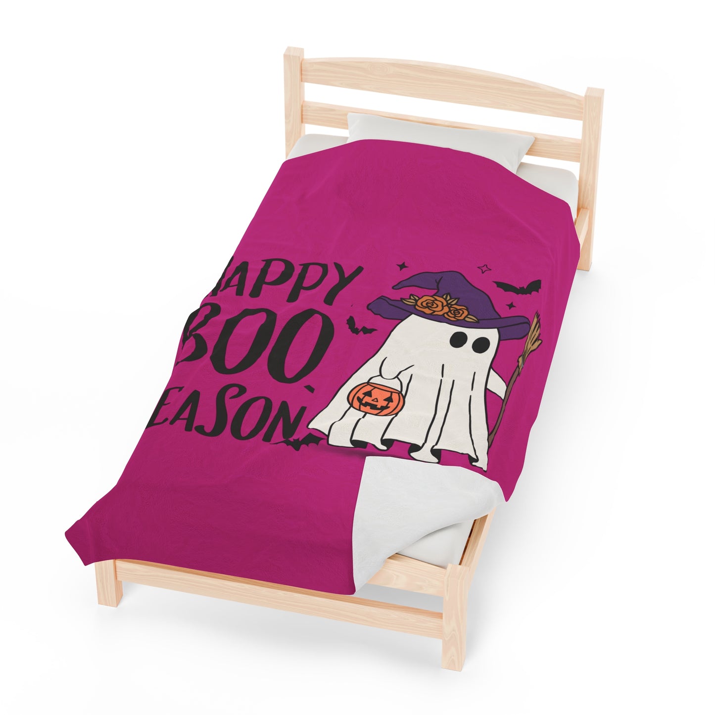 Manta de felpa de pana - Halloween - Pequeño fantasma - 21-03