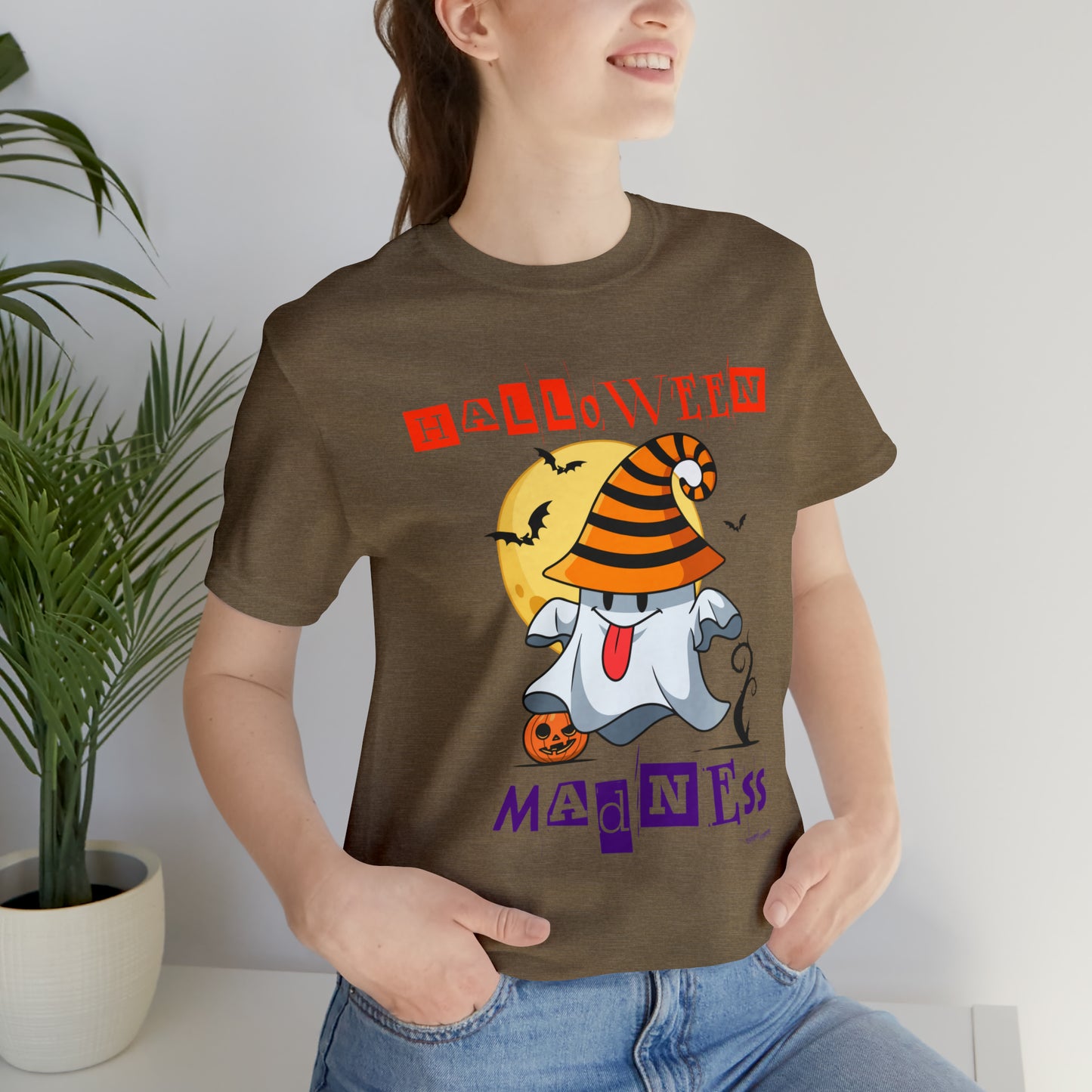 Camiseta de manga corta de jersey unisex - Halloween - Pequeño fantasma - 04