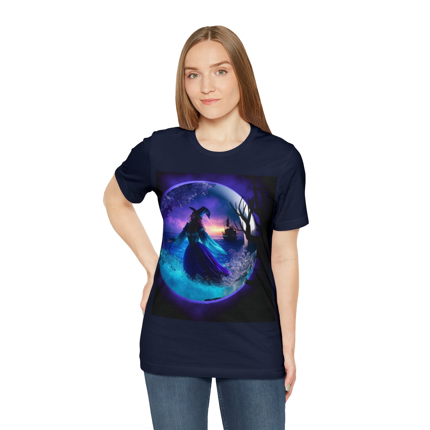 Camiseta de manga corta unisex Jersey - Halloween Witch AI - 02