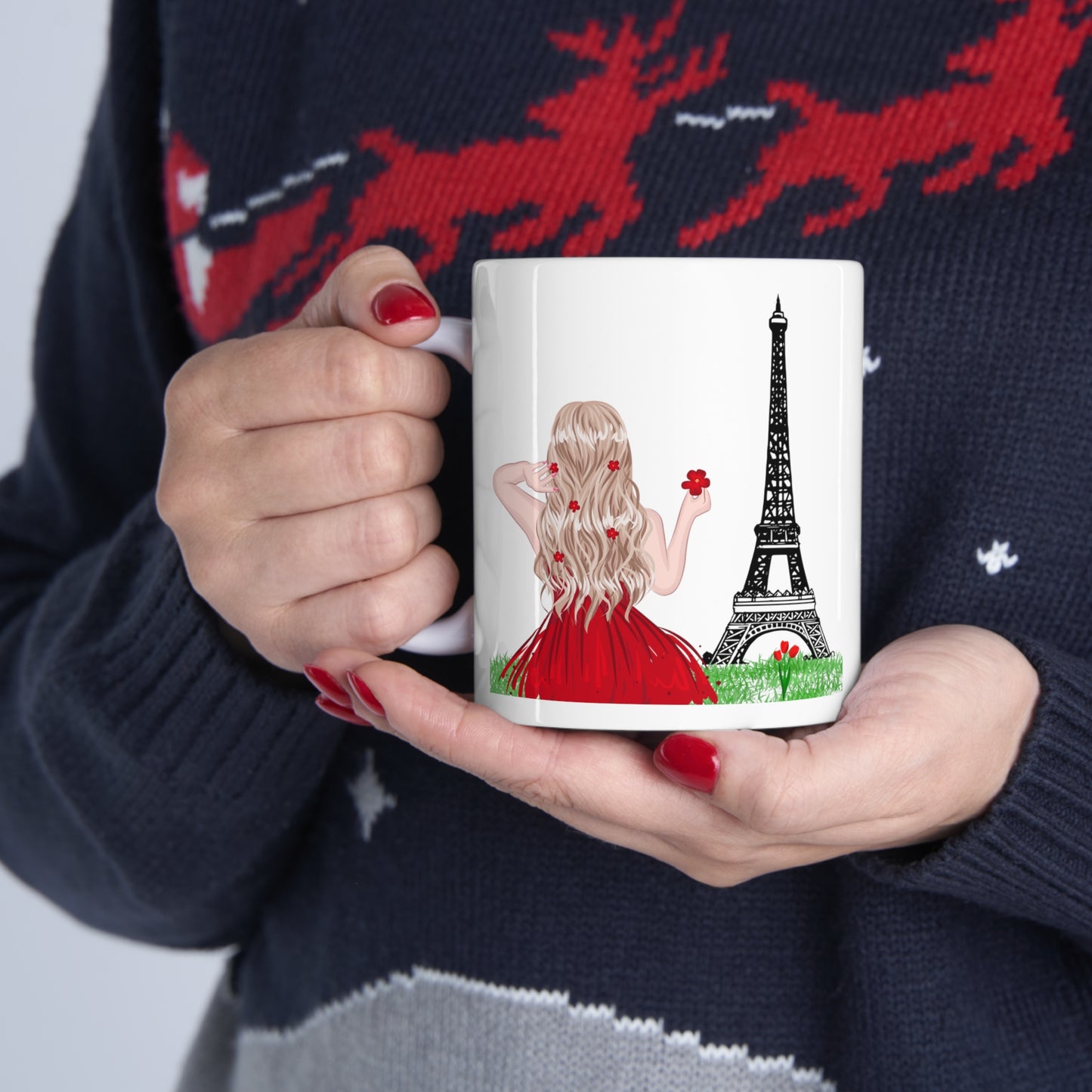 Ceramic Mug 11oz - Girl in Paris