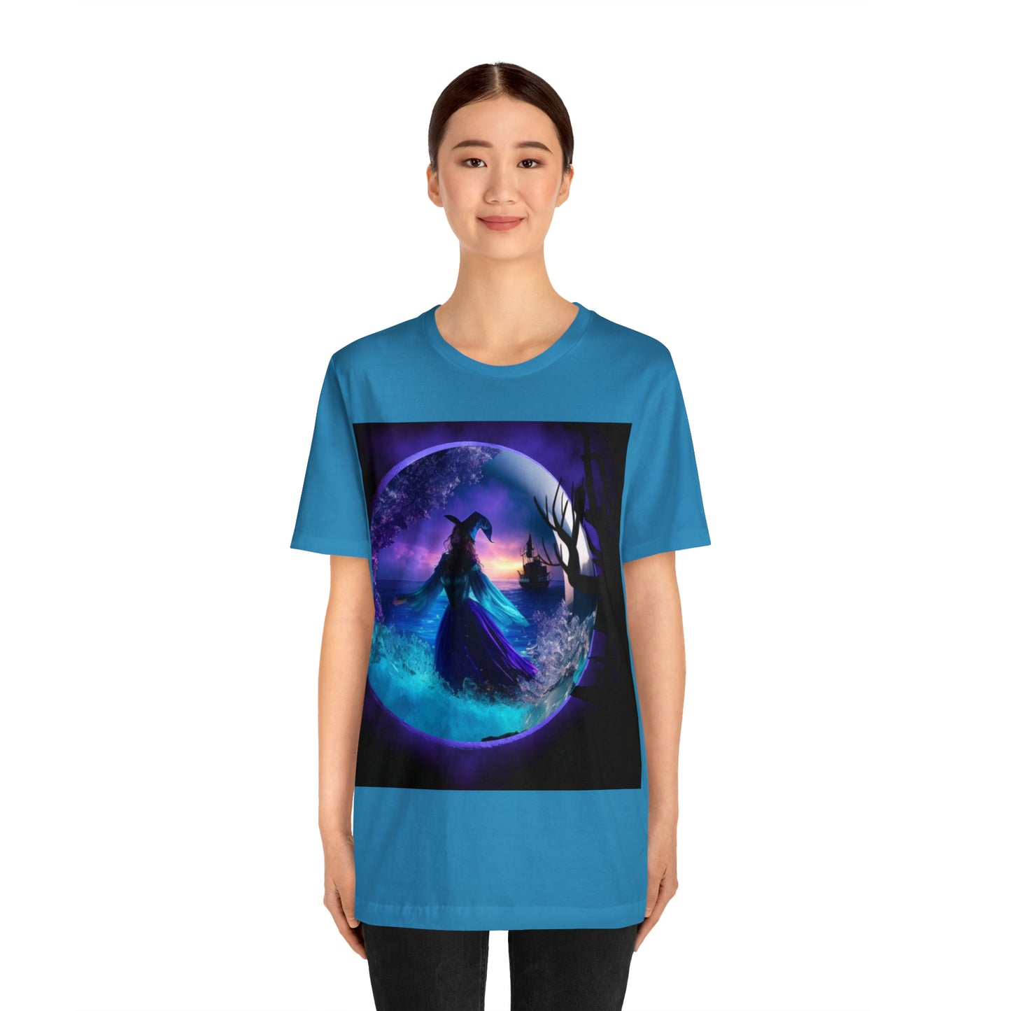 Camiseta de manga corta unisex Jersey - Halloween Witch AI - 02