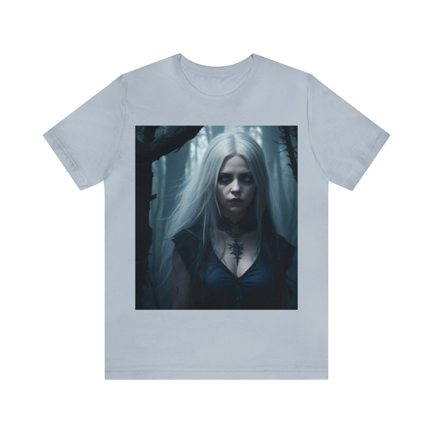 Camiseta de manga corta Unisex Jersey - Mujer bruja de Halloween AI - 01