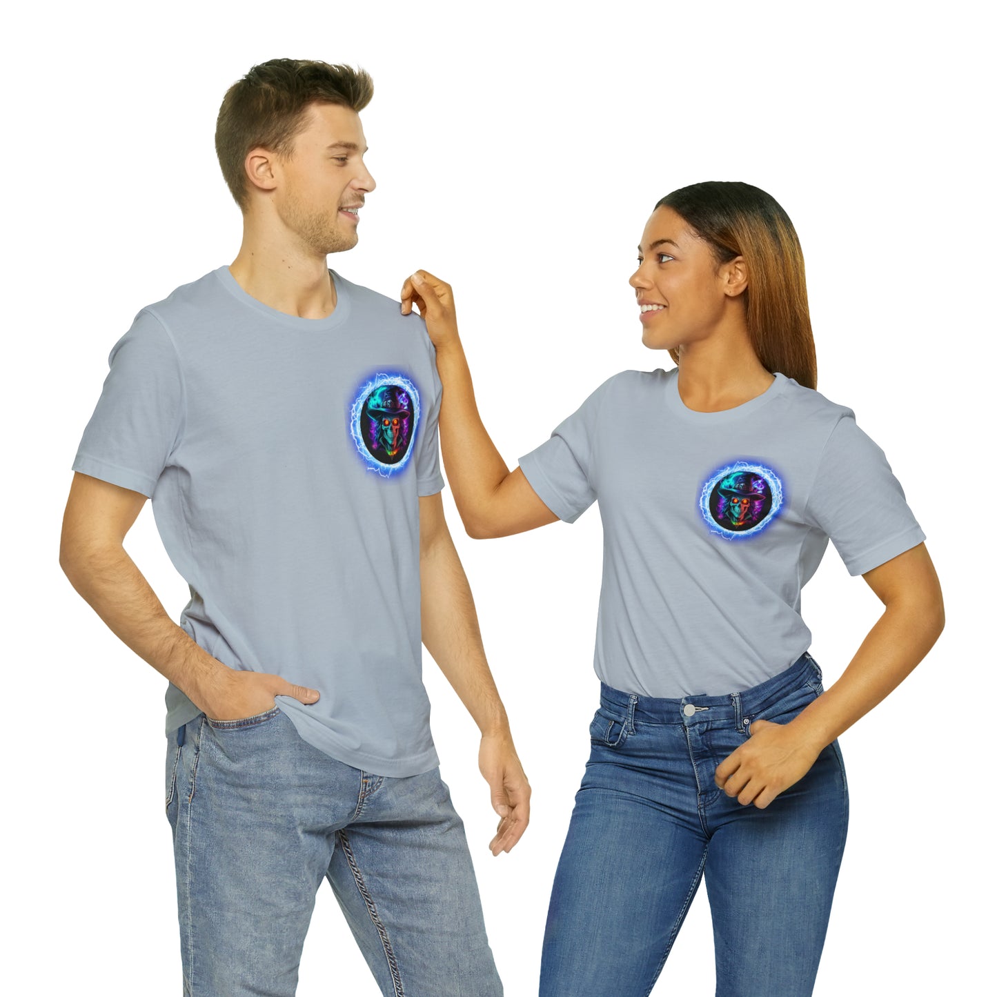 Camiseta de manga corta unisex Jersey - Calaveras de brujas de Halloween - 07