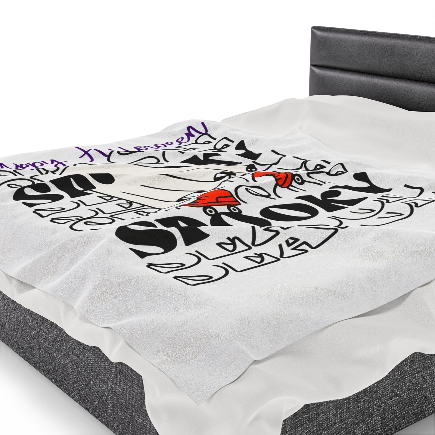 Couverture en Peluche Velours - Halloween - Petit Fantôme - 10