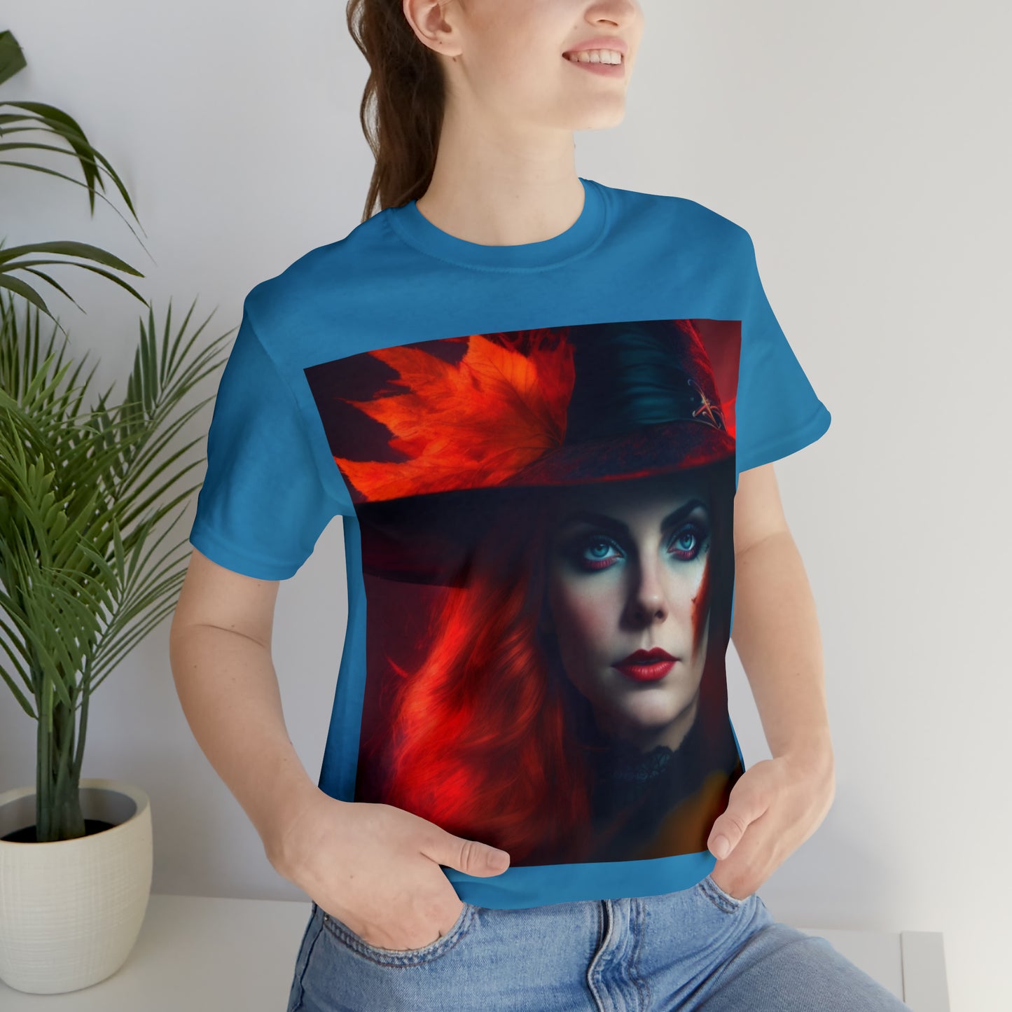 Camiseta de manga corta unisex Jersey - Halloween Witch AI - 03