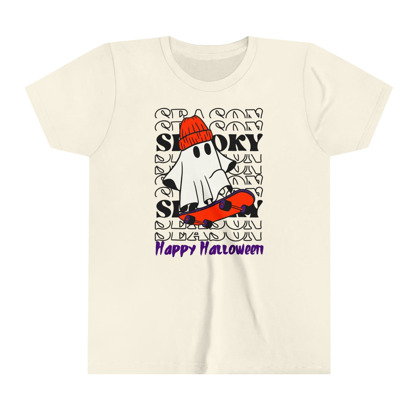 T-shirt à manches courtes pour jeunes - Halloween - Petit Fantôme - 02