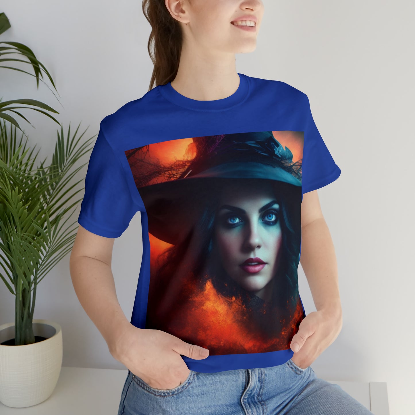 Camiseta de manga corta unisex Jersey - Halloween Witch AI - 07