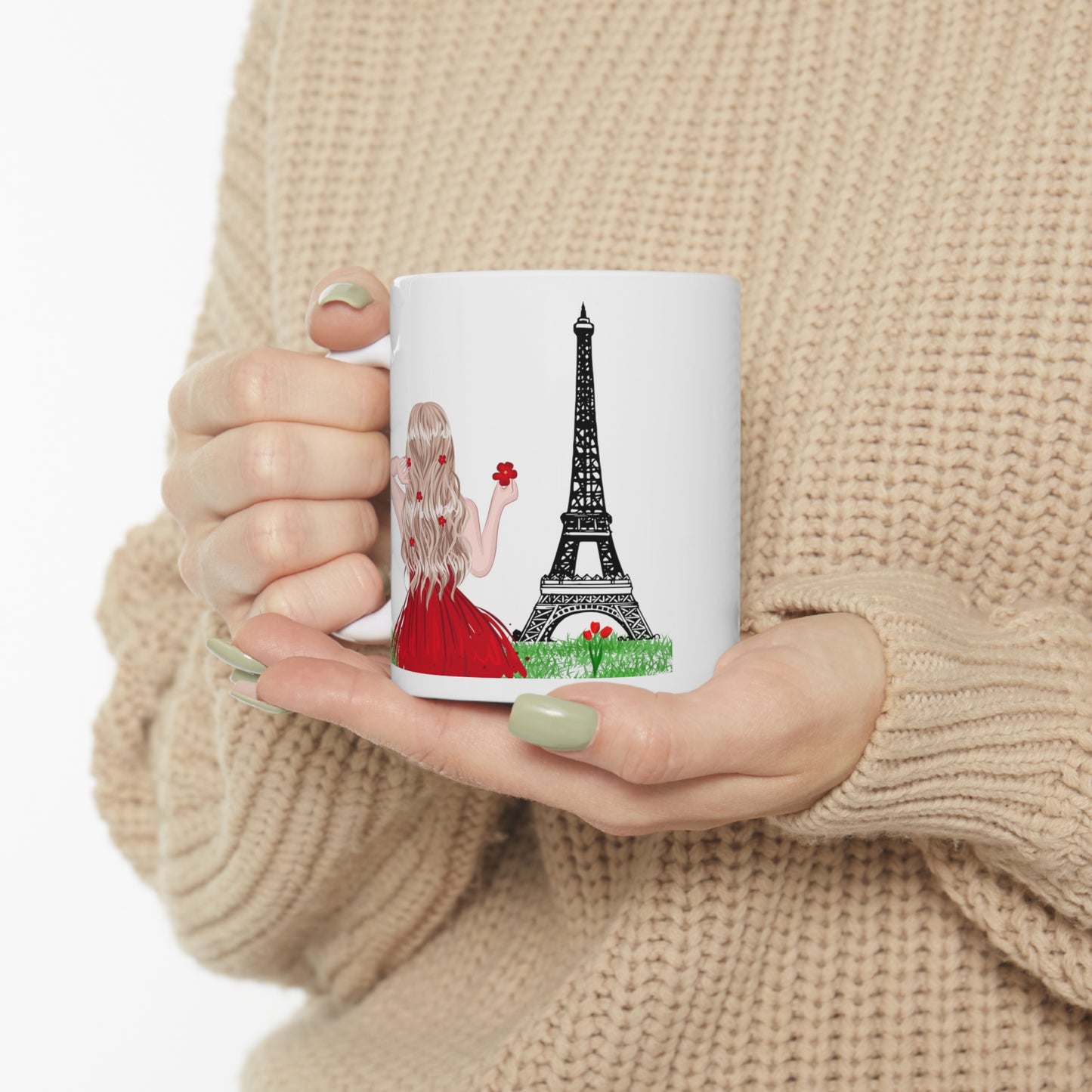 Ceramic Mug 11oz - Girl in Paris