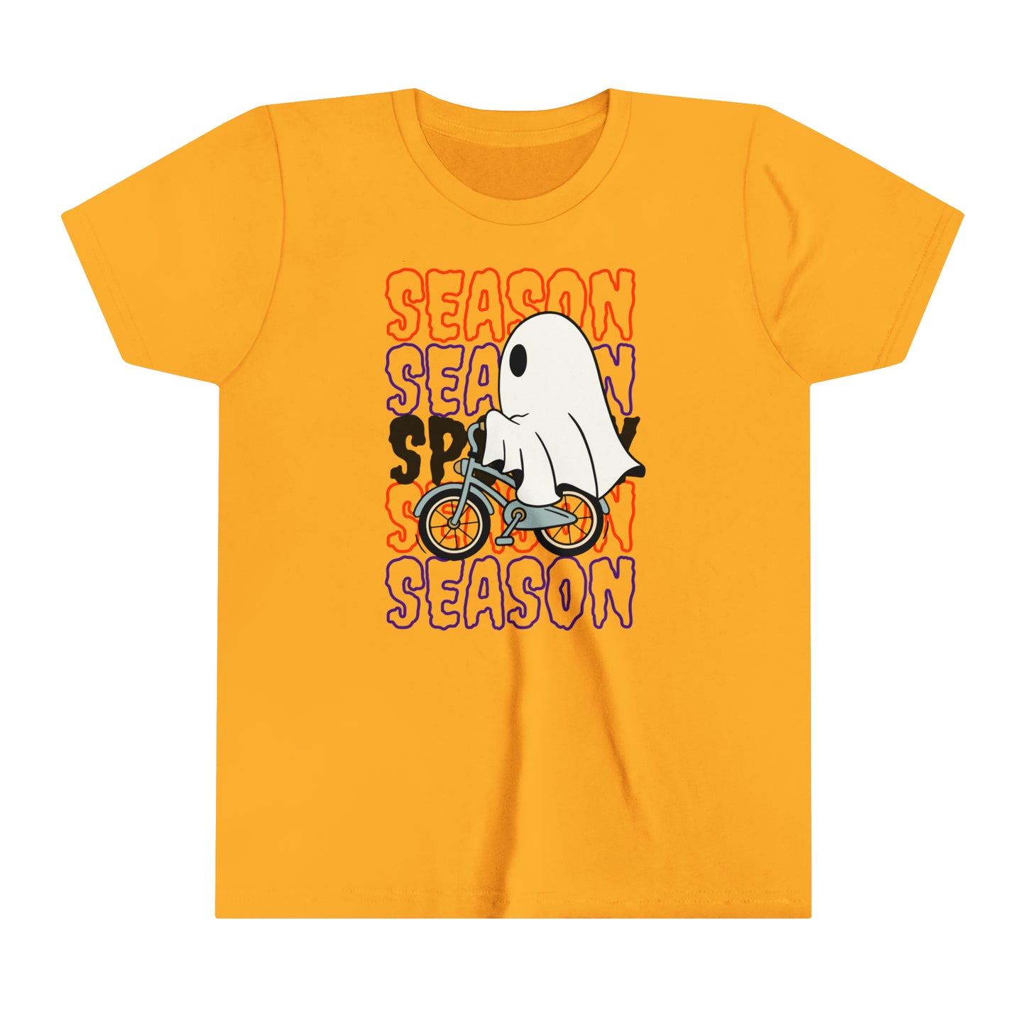 T-shirt à manches courtes pour jeunes - Halloween - Petit Fantôme - 18