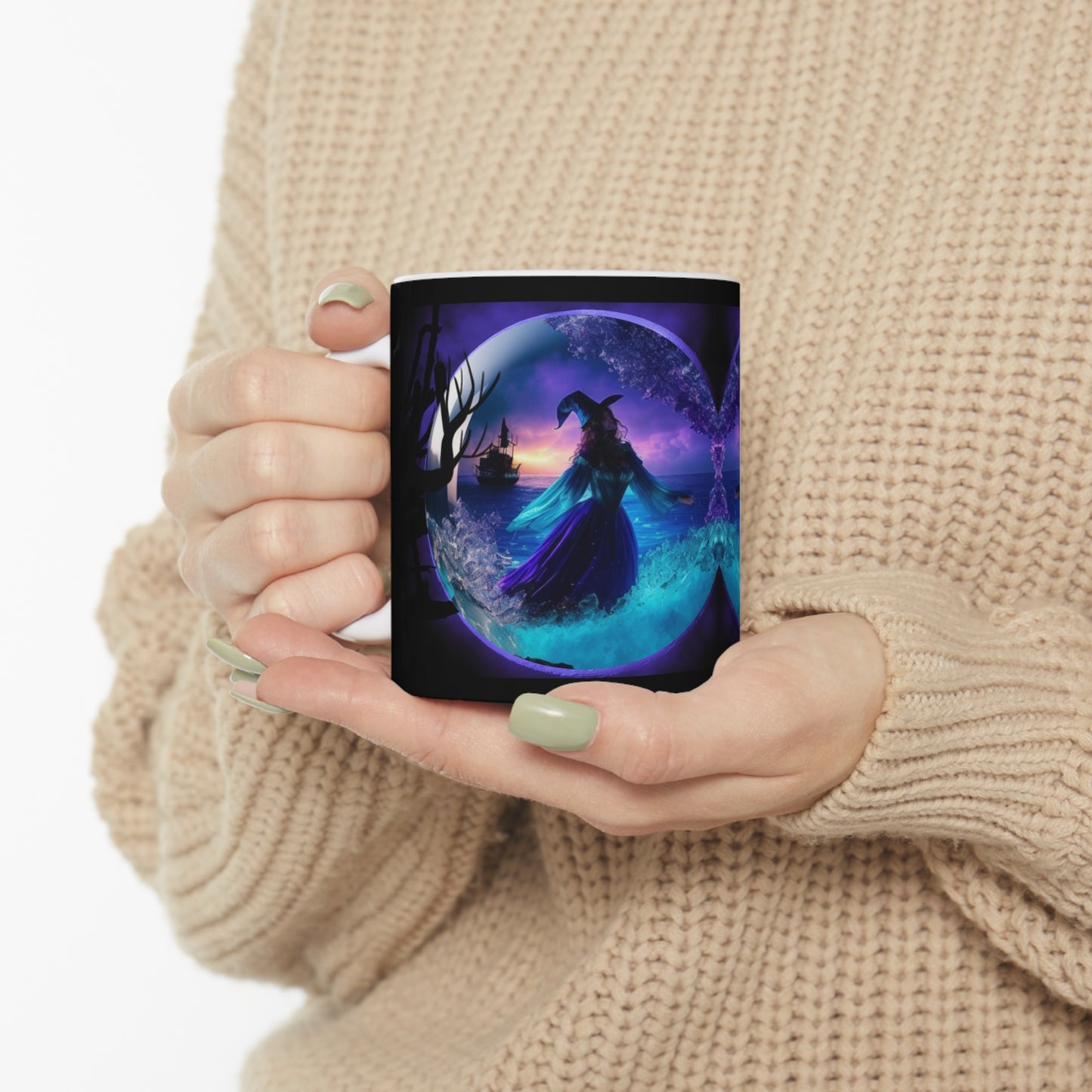 Taza de Cerámica 11oz - Bruja de Halloween AI - 02