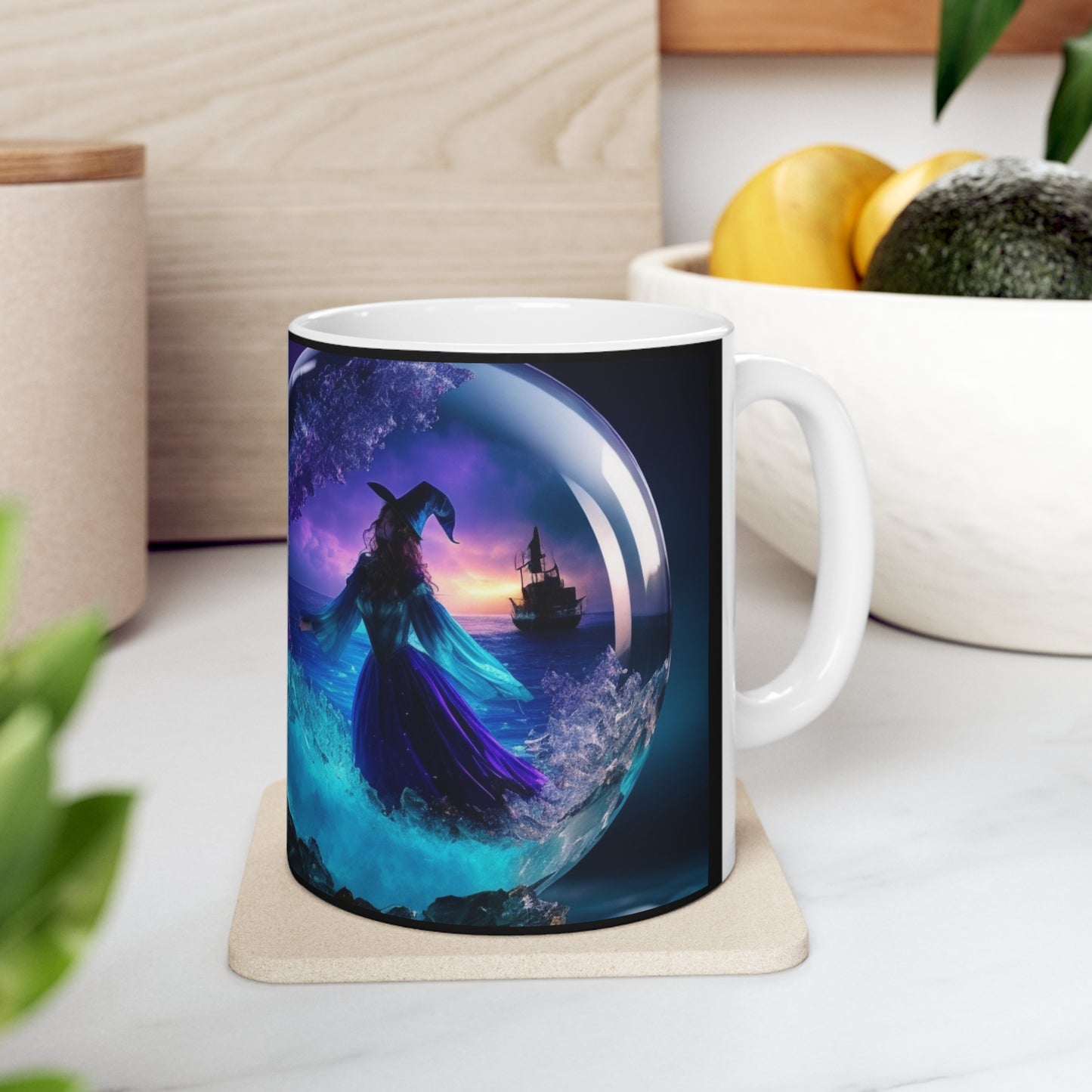 Taza de Cerámica 11oz - Bruja de Halloween AI - 01