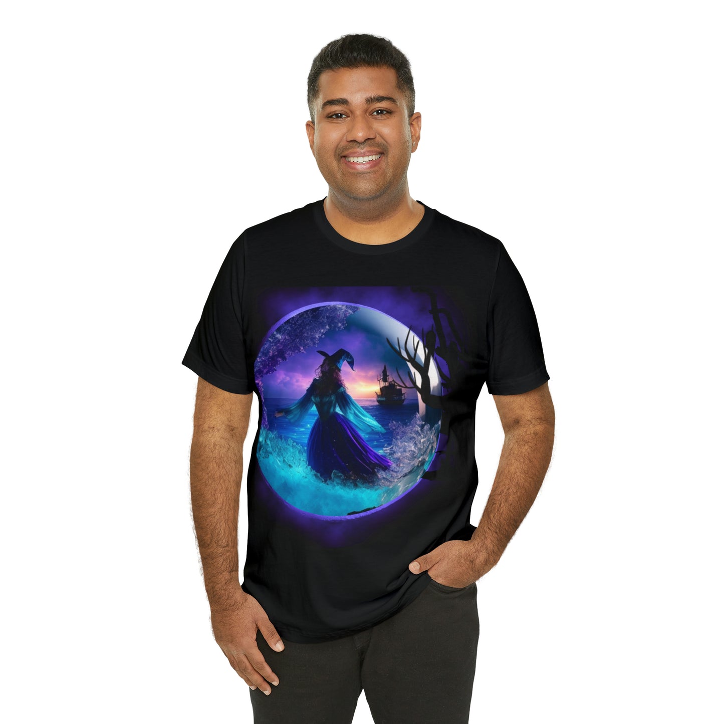 Camiseta de manga corta unisex Jersey - Halloween Witch AI - 02