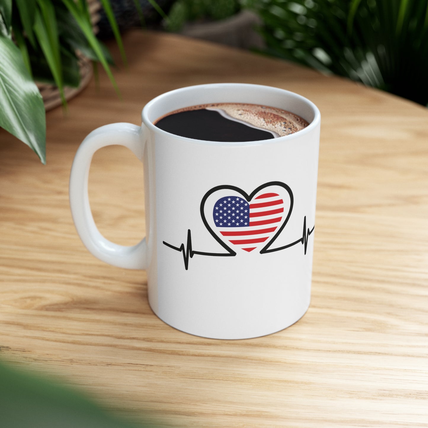 Taza de cerámica 11 oz - Bandera de Estados Unidos
