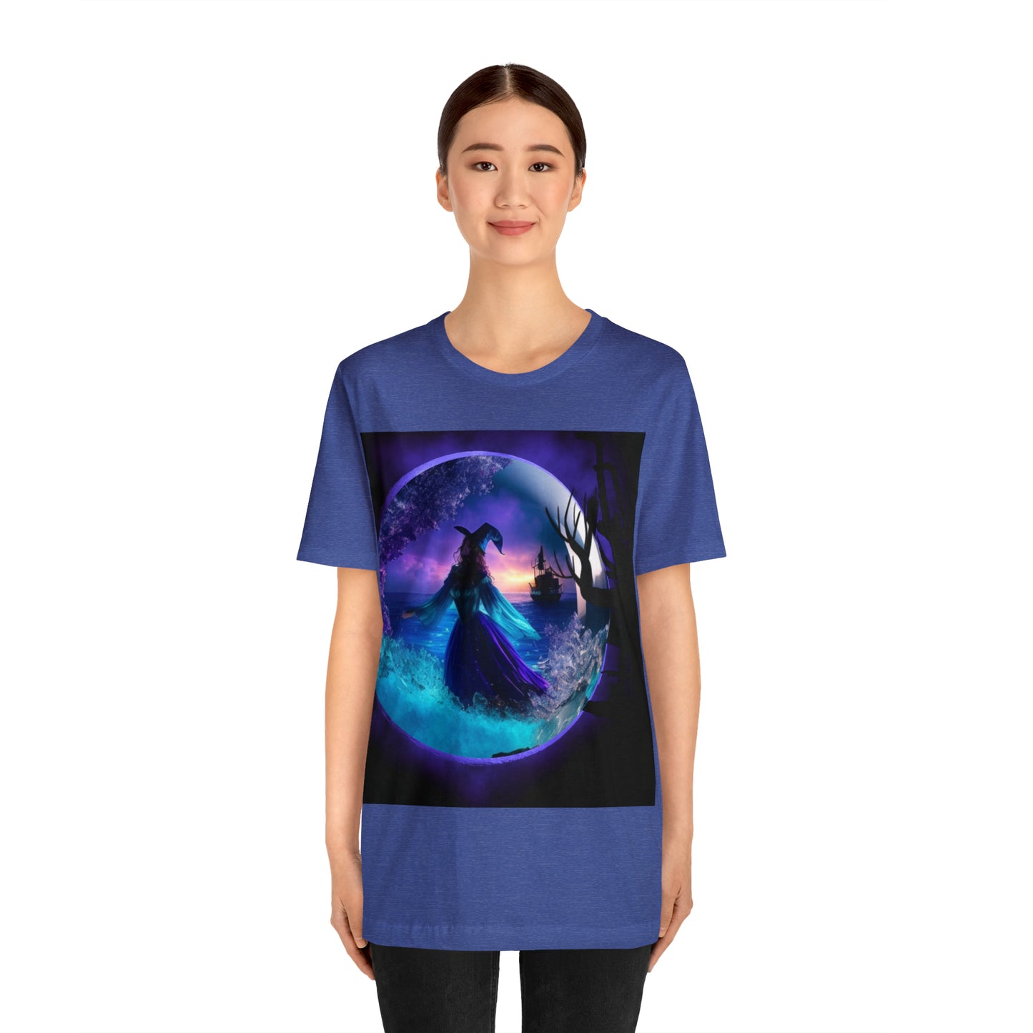 Camiseta de manga corta unisex Jersey - Halloween Witch AI - 02