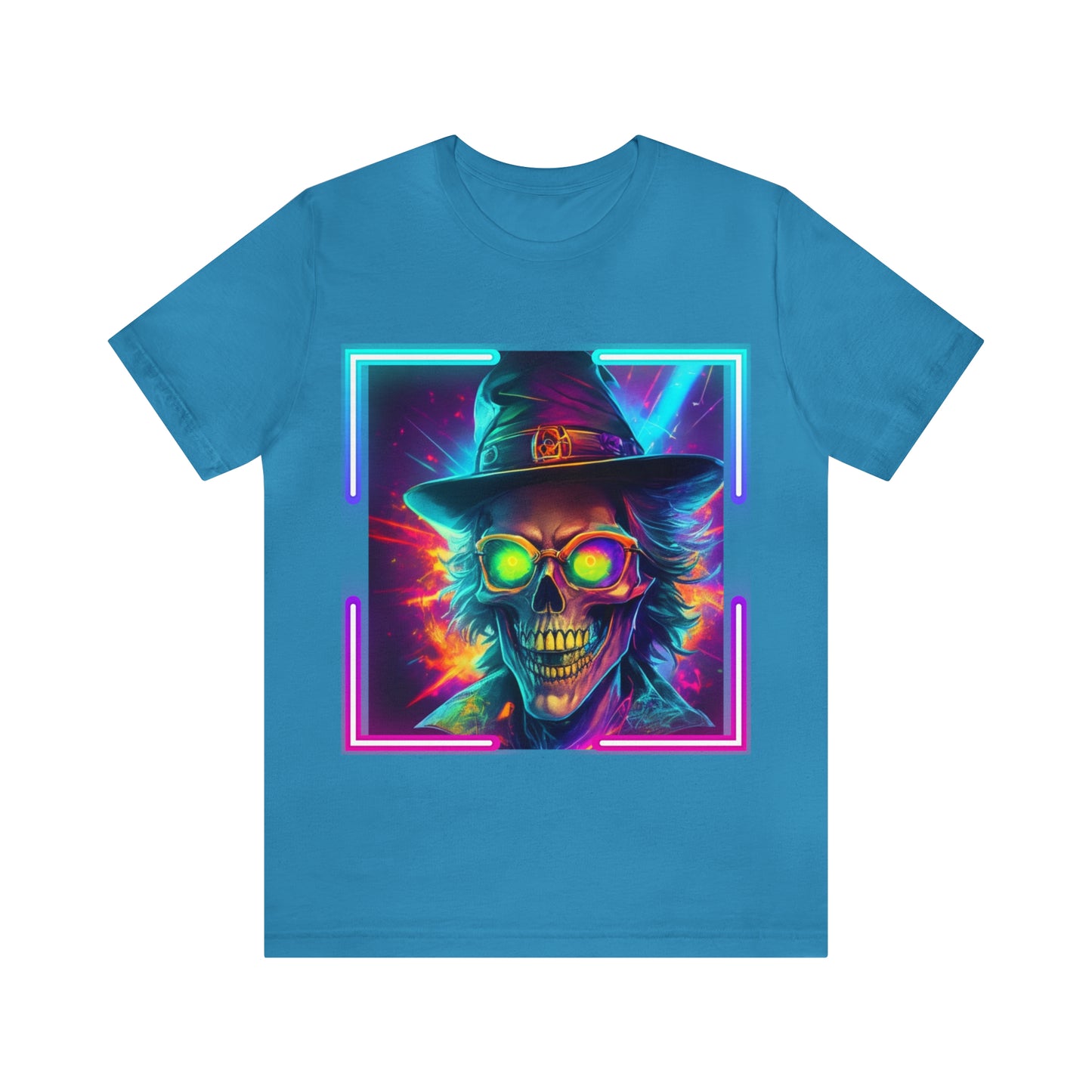 Camiseta de manga corta unisex Jersey - Calaveras de brujas de Halloween - 04