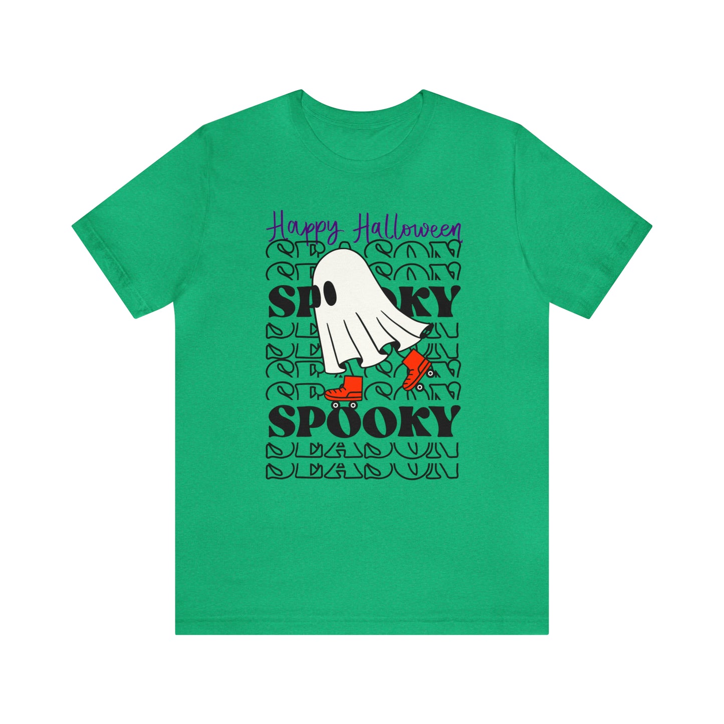 Tee-shirt à manches courtes en jersey unisexe - Halloween - Petit Fantôme - 10