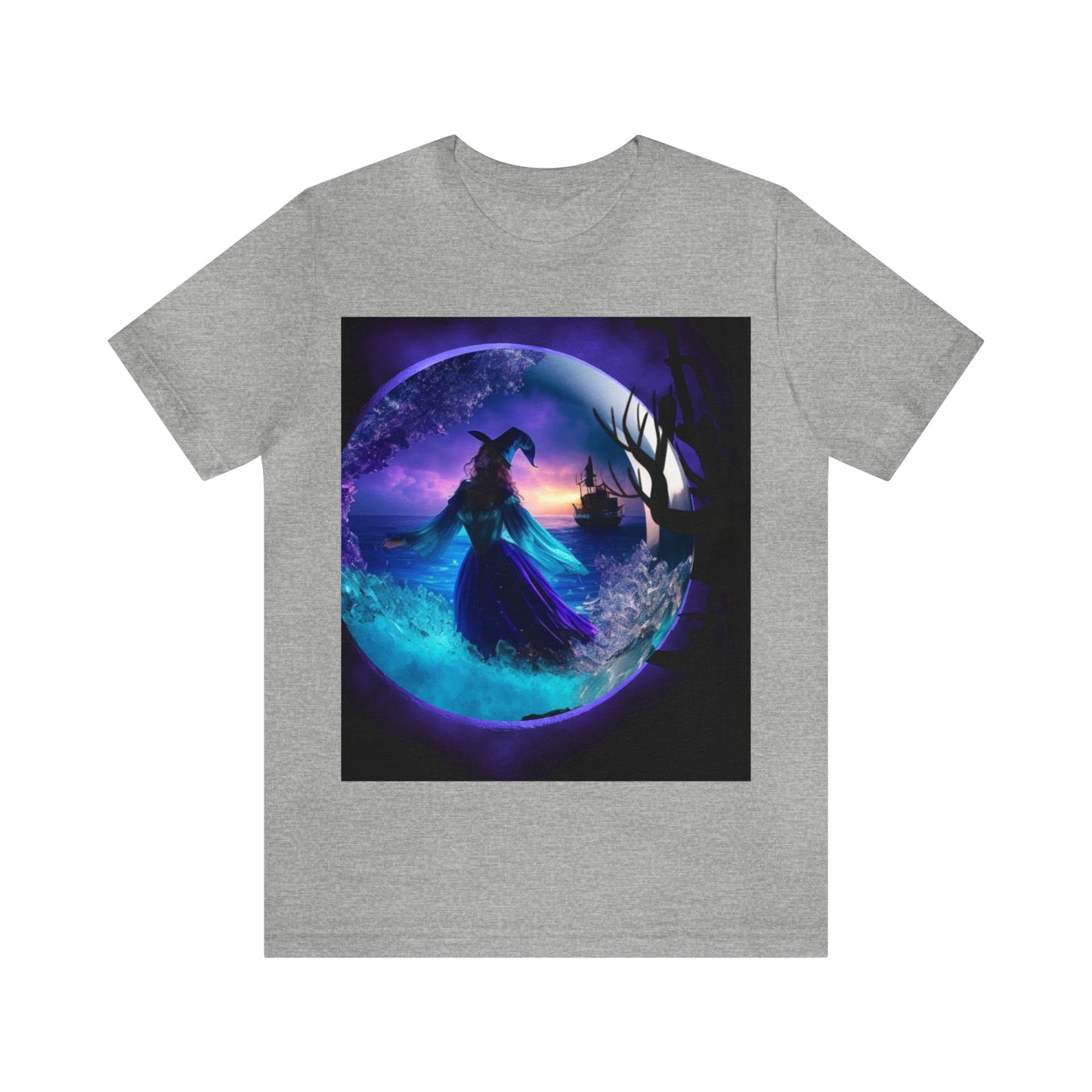 Camiseta de manga corta unisex Jersey - Halloween Witch AI - 02