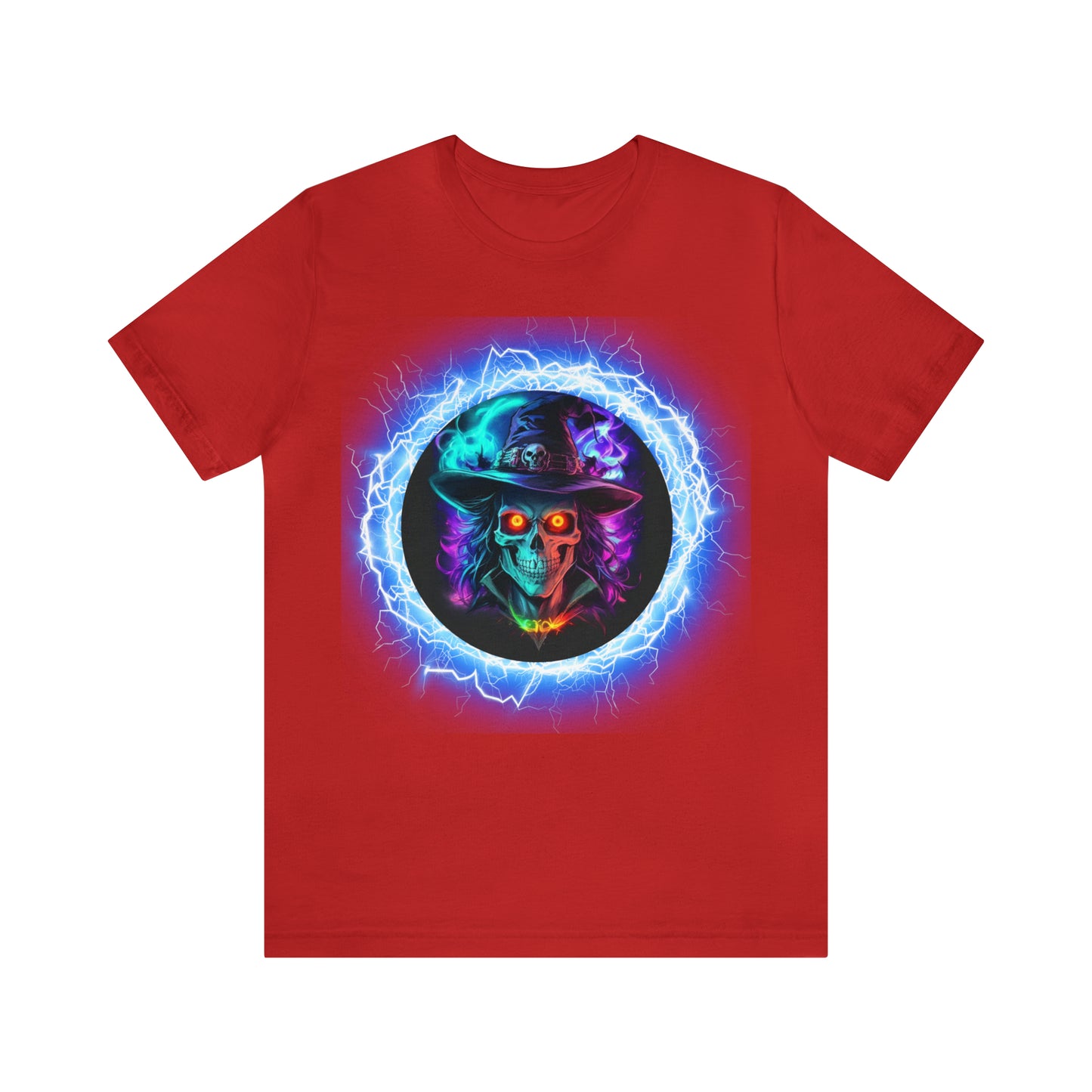 Camiseta de manga corta unisex Jersey - Calaveras de brujas de Halloween - 06
