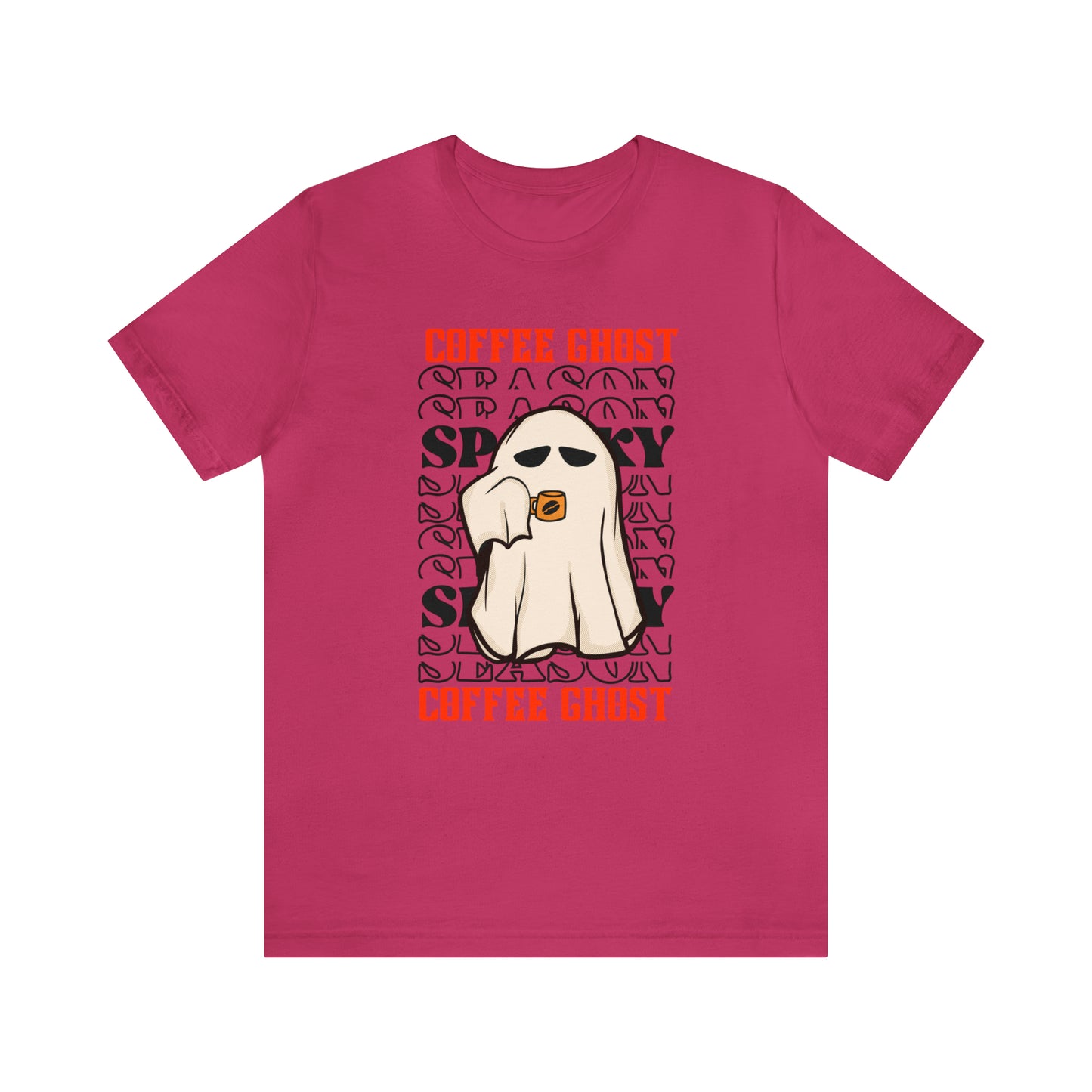 Tee-shirt à manches courtes en jersey unisexe - Halloween - Petit Fantôme - 12