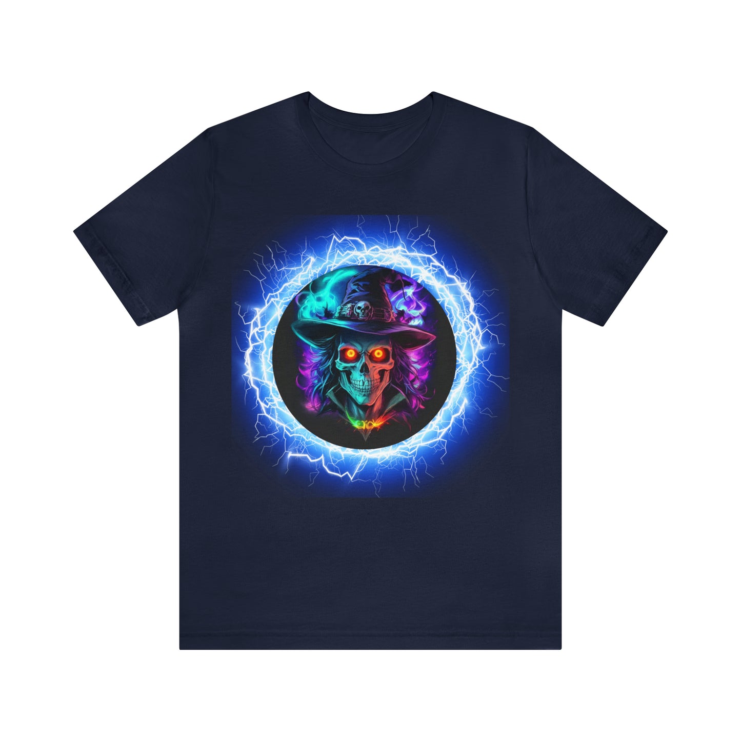 Camiseta de manga corta unisex Jersey - Calaveras de brujas de Halloween - 06