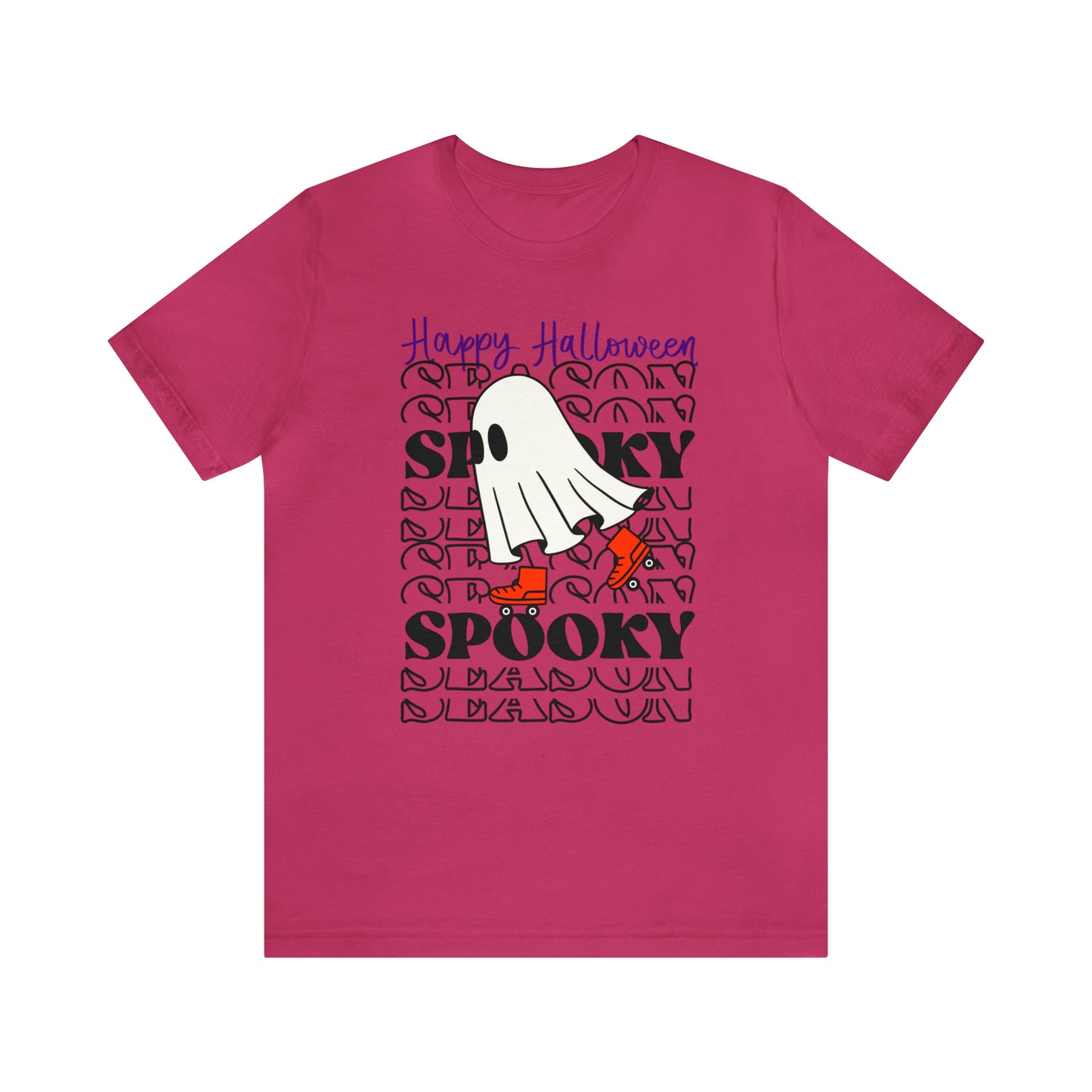 Tee-shirt à manches courtes en jersey unisexe - Halloween - Petit Fantôme - 10