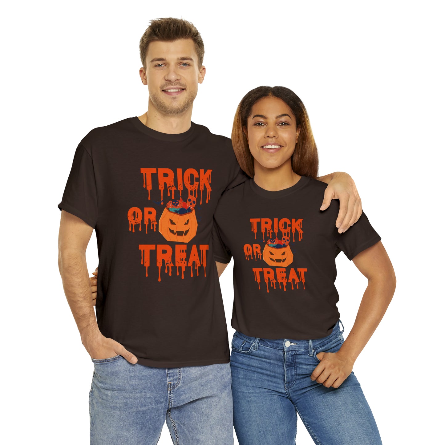 T-shirt unisexe en coton lourd - Halloween - Trick or Treat