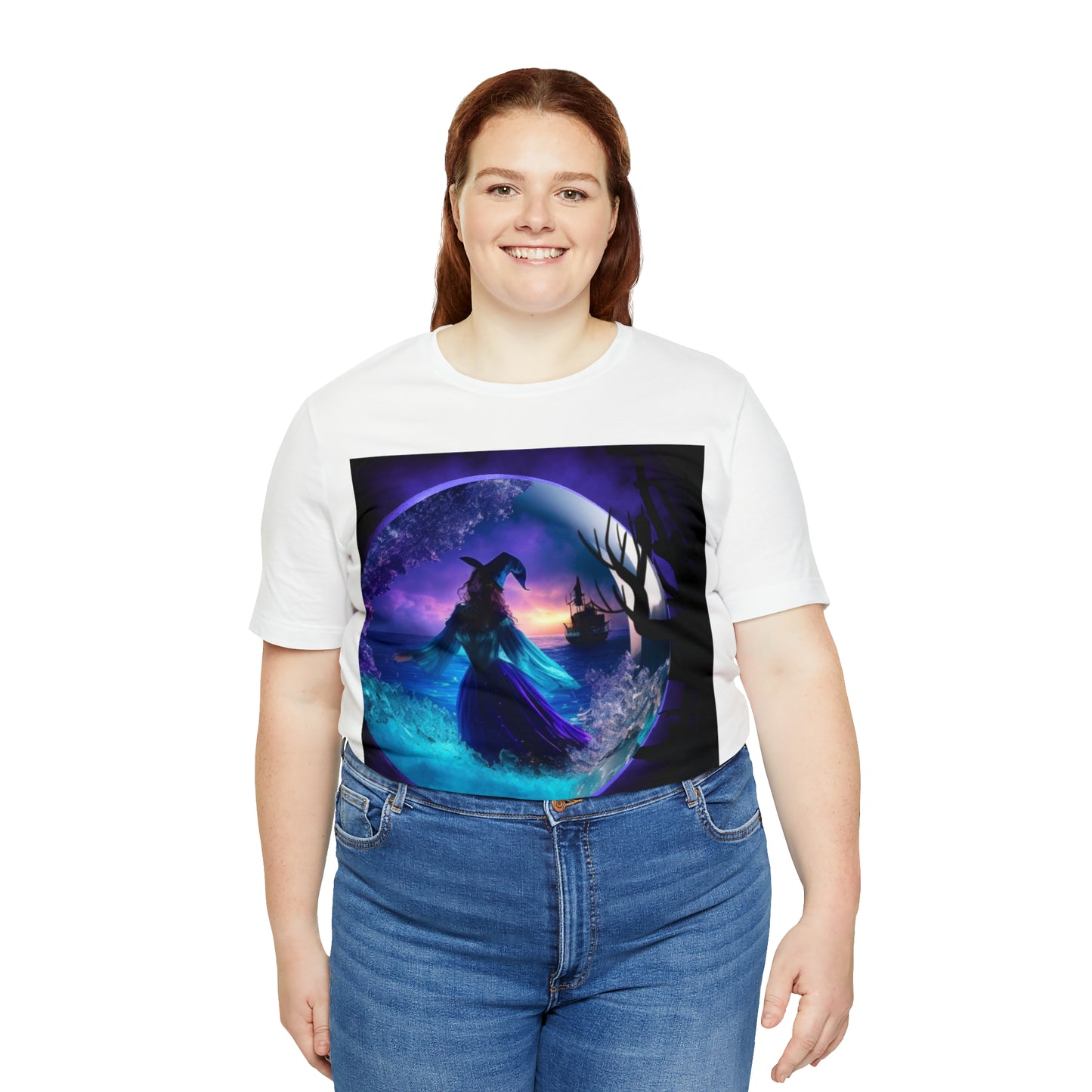 Camiseta de manga corta unisex Jersey - Halloween Witch AI - 02