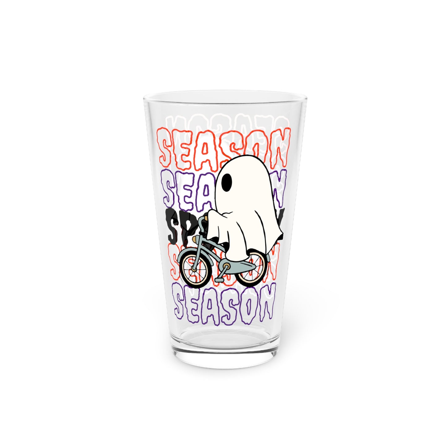 Vaso de pinta, 16 oz - Halloween - Pequeño fantasma - 18