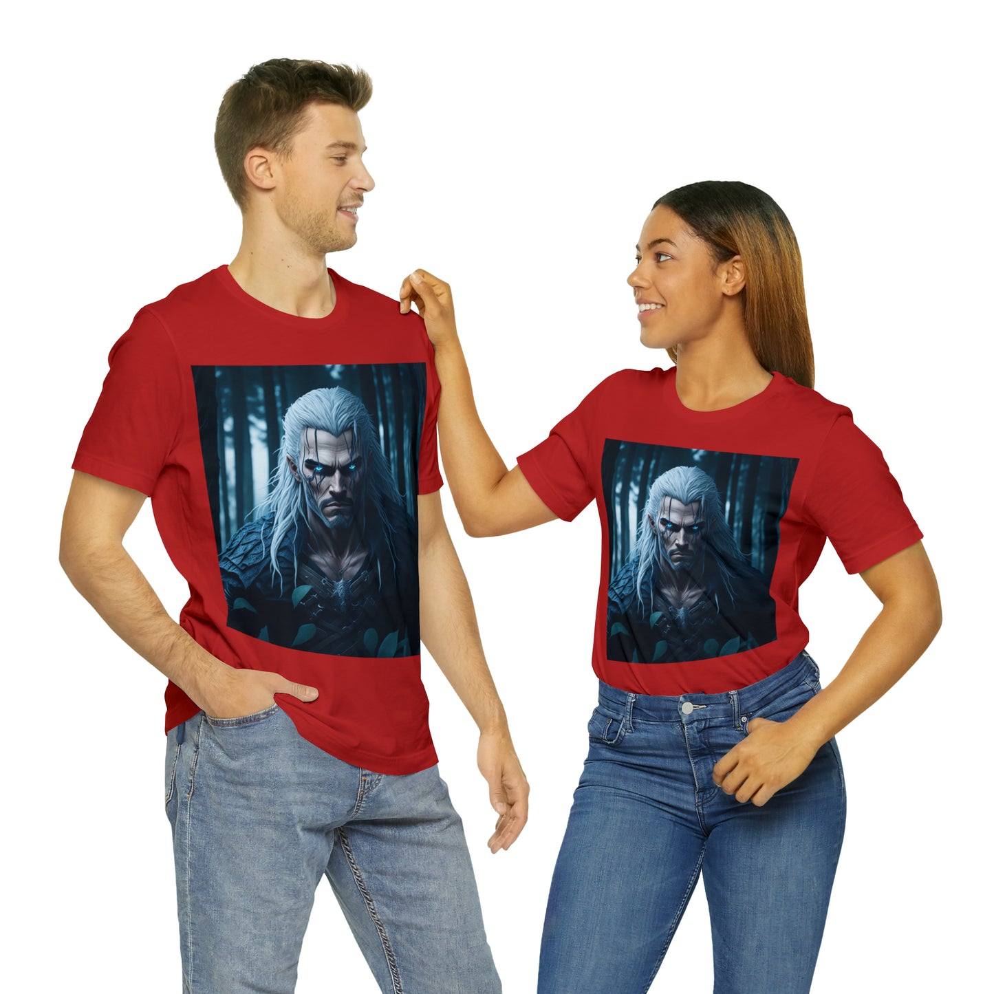 Camiseta de manga corta Unisex Jersey - Halloween Witch man AI - 02