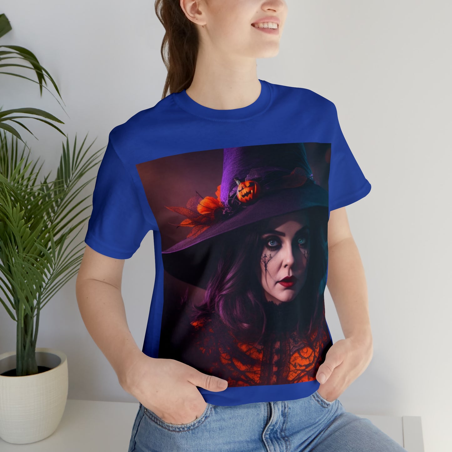 Camiseta de manga corta unisex Jersey - Halloween Witch AI - 05