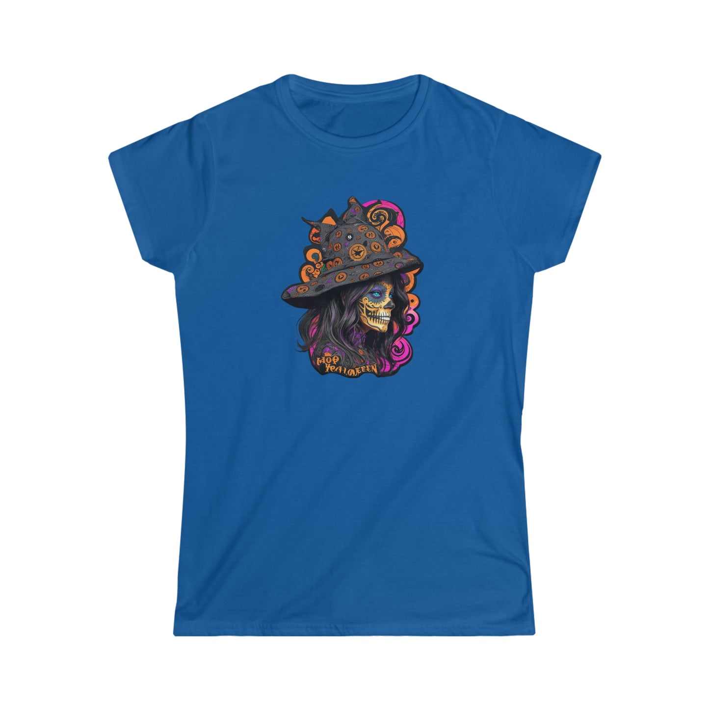Tee Softstyle Femme - Halloween - Crâne de femme mexicaine - 01