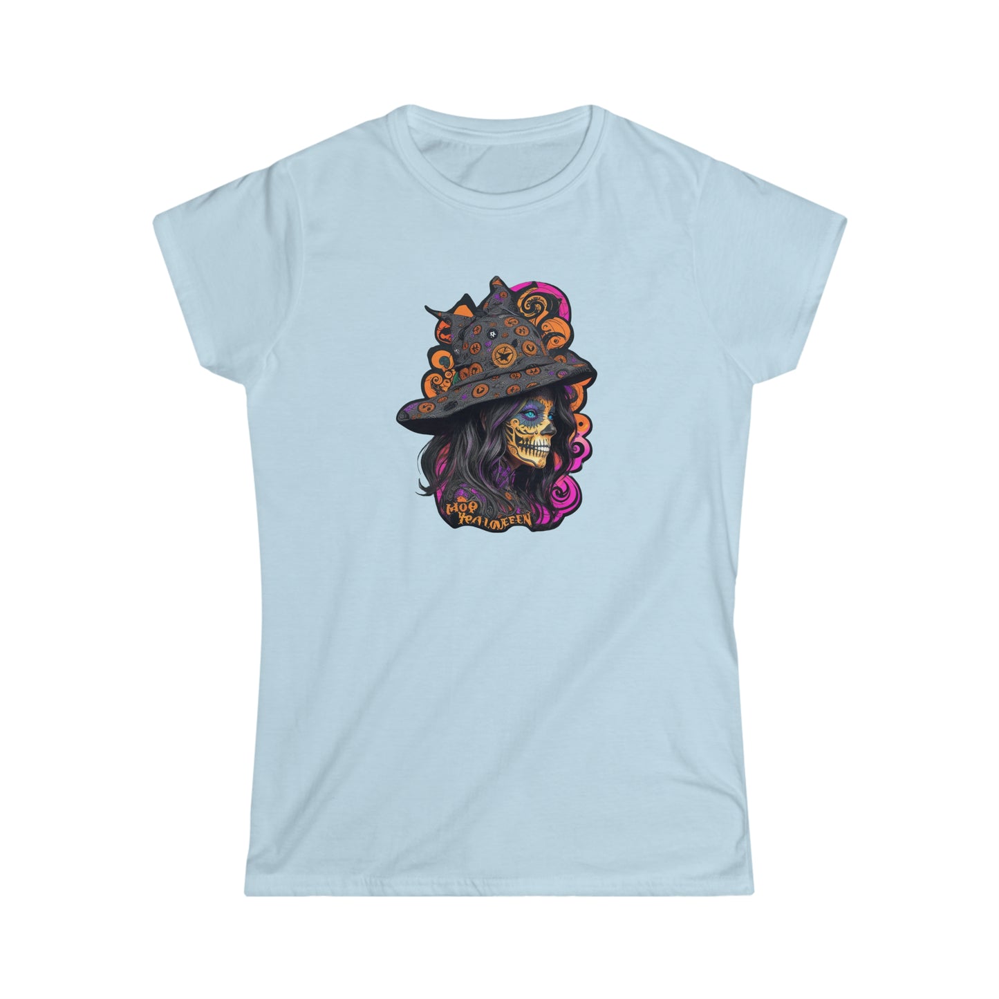 Tee Softstyle Femme - Halloween - Crâne de femme mexicaine - 01