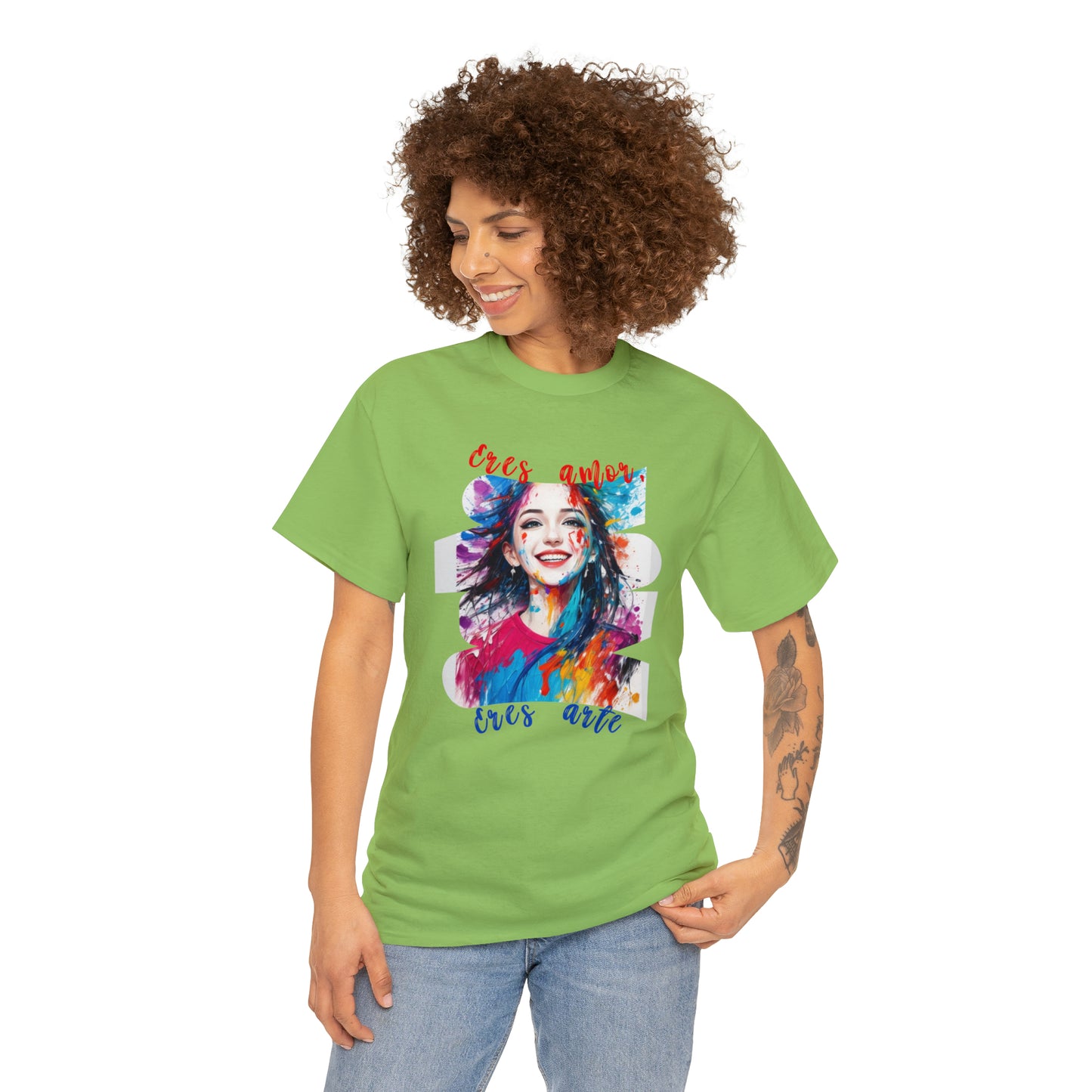 Camiseta unisex de algodón pesado - Amor y libertad - 05