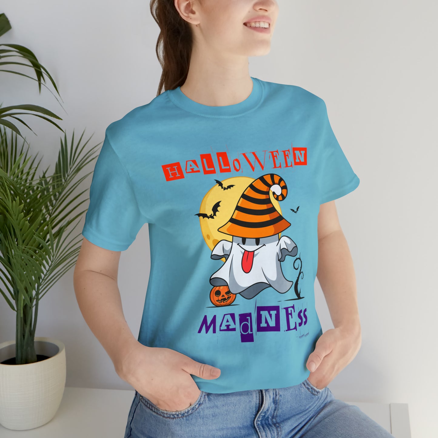 Camiseta de manga corta de jersey unisex - Halloween - Pequeño fantasma - 04