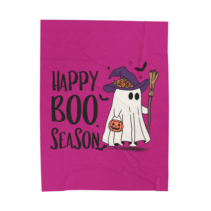 Velveteen Plush Blanket - Halloween - Little Ghost - 21-03