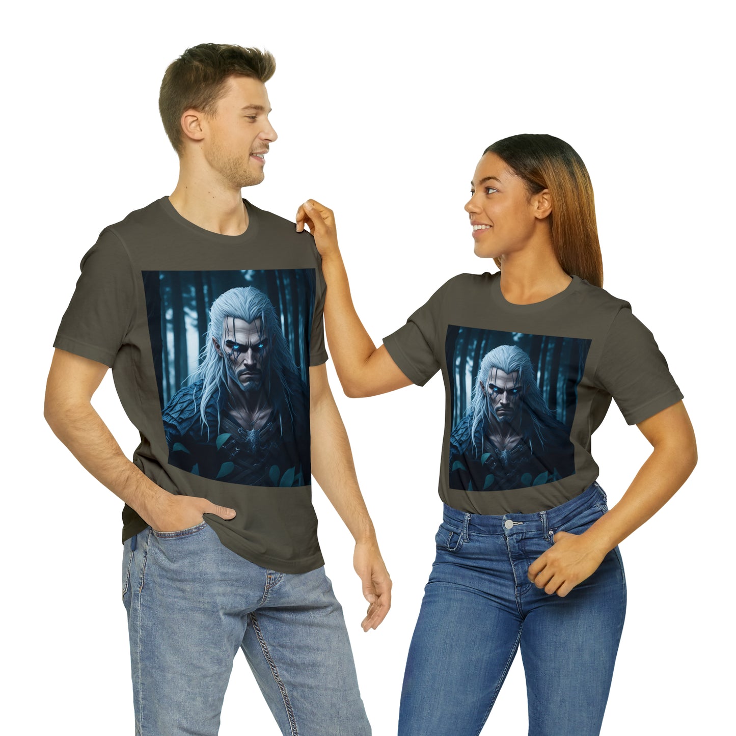 Camiseta de manga corta Unisex Jersey - Halloween Witch man AI - 02