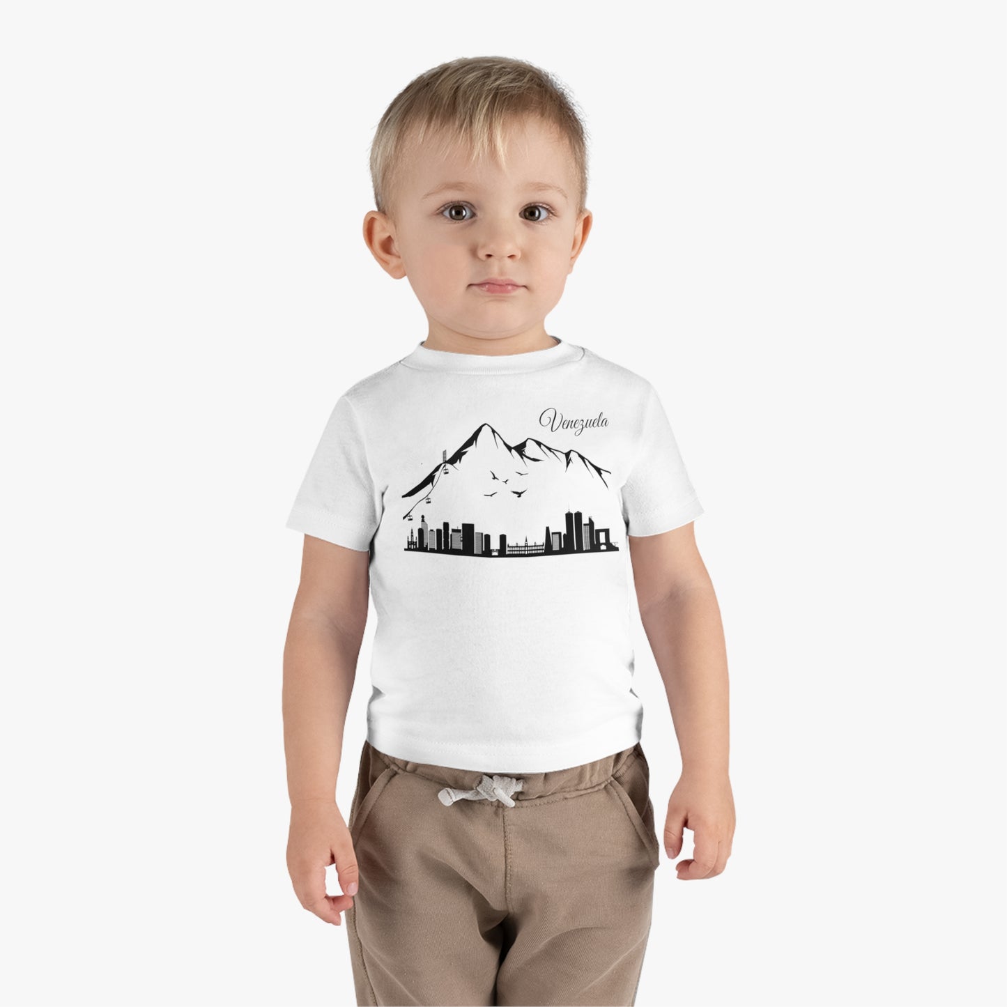 Camiseta Infantil Jersey de Algodón - Silueta de Caracas