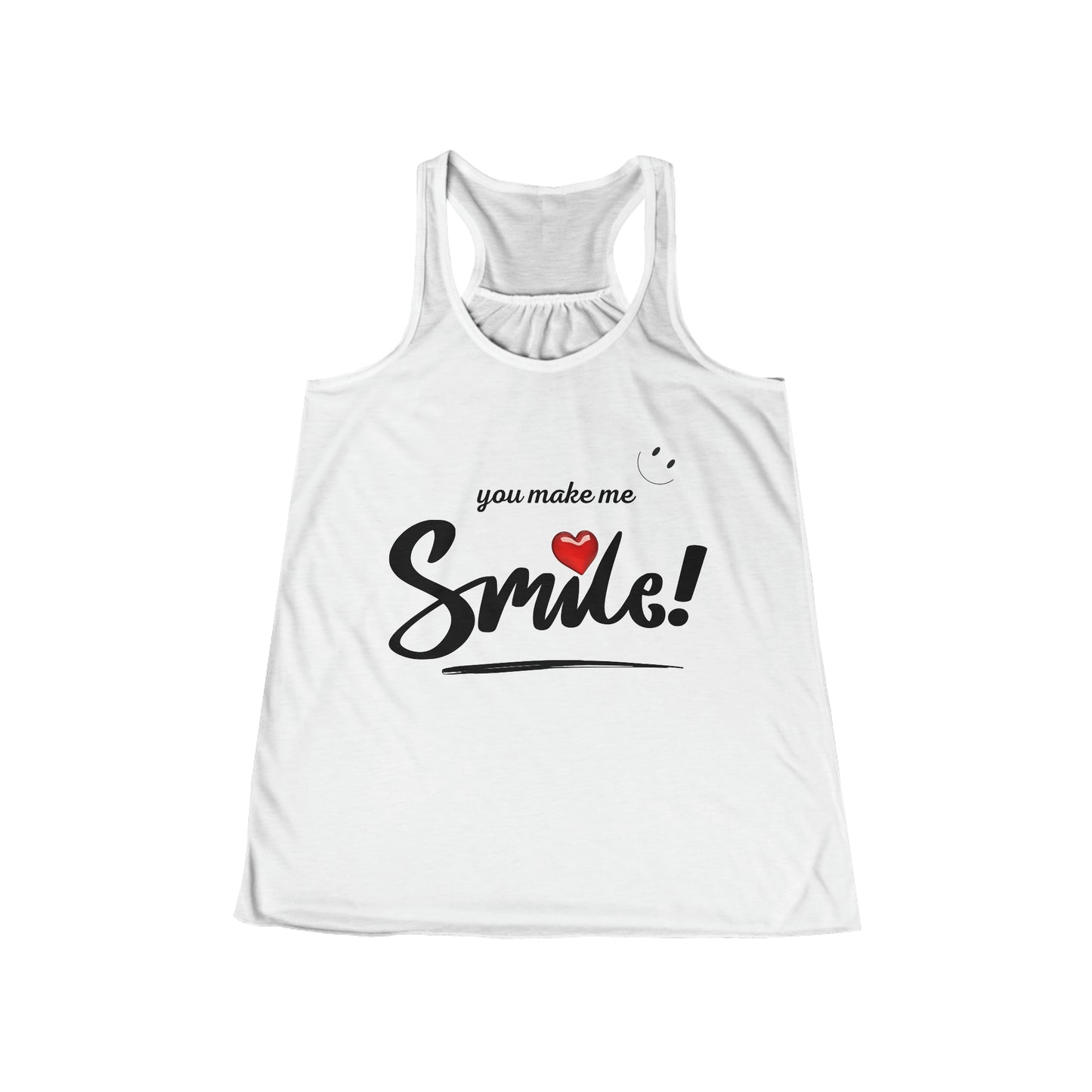 Camiseta sin mangas con espalda cruzada y fluida para mujer - Me haces sonreír - 04
