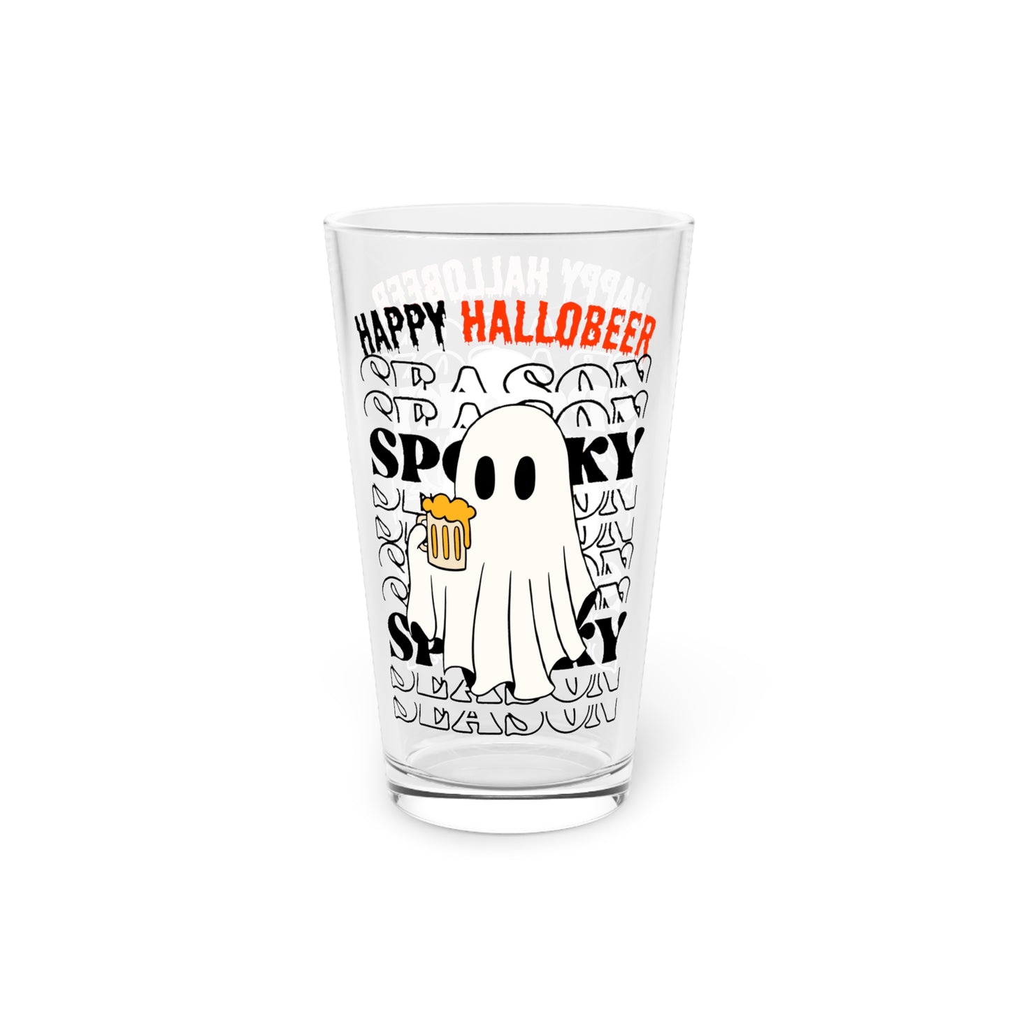 Vaso de pinta, 16 oz - Halloween - Pequeño fantasma - 01