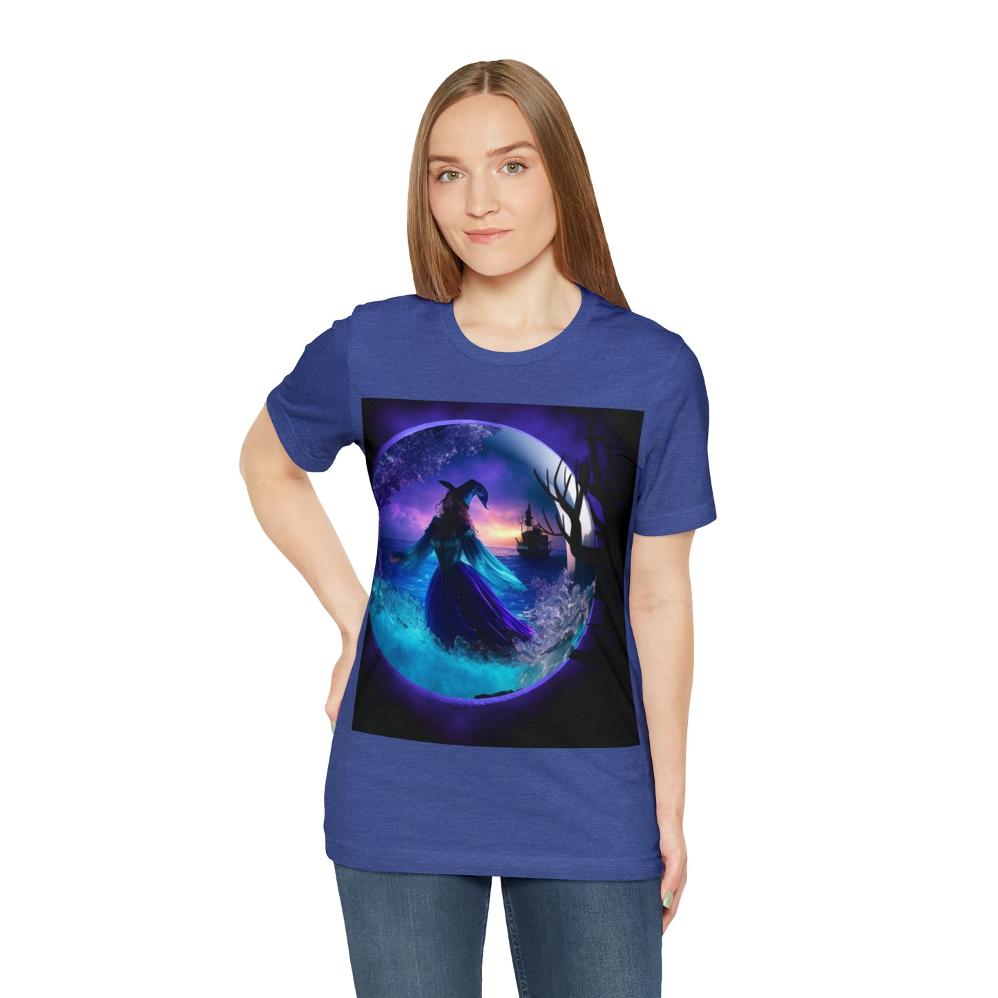 Camiseta de manga corta unisex Jersey - Halloween Witch AI - 02
