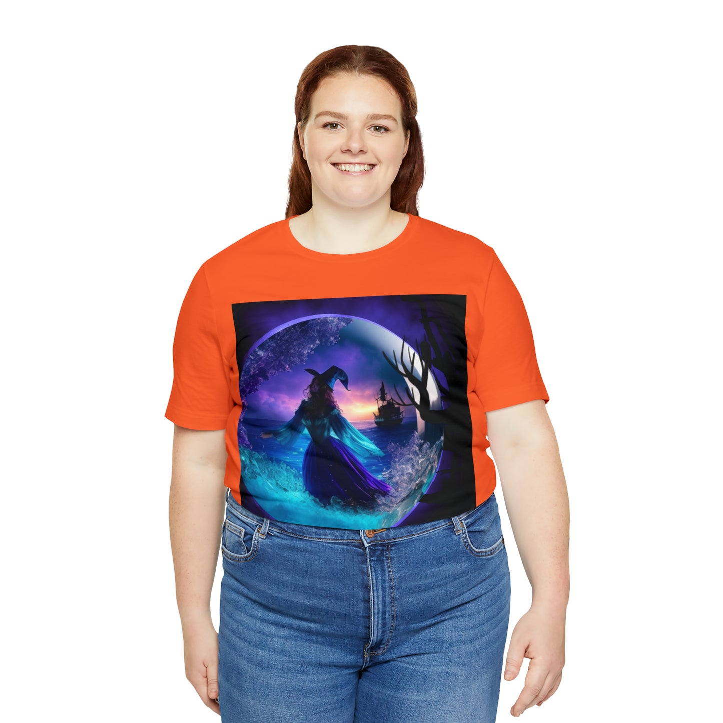 Camiseta de manga corta unisex Jersey - Halloween Witch AI - 02