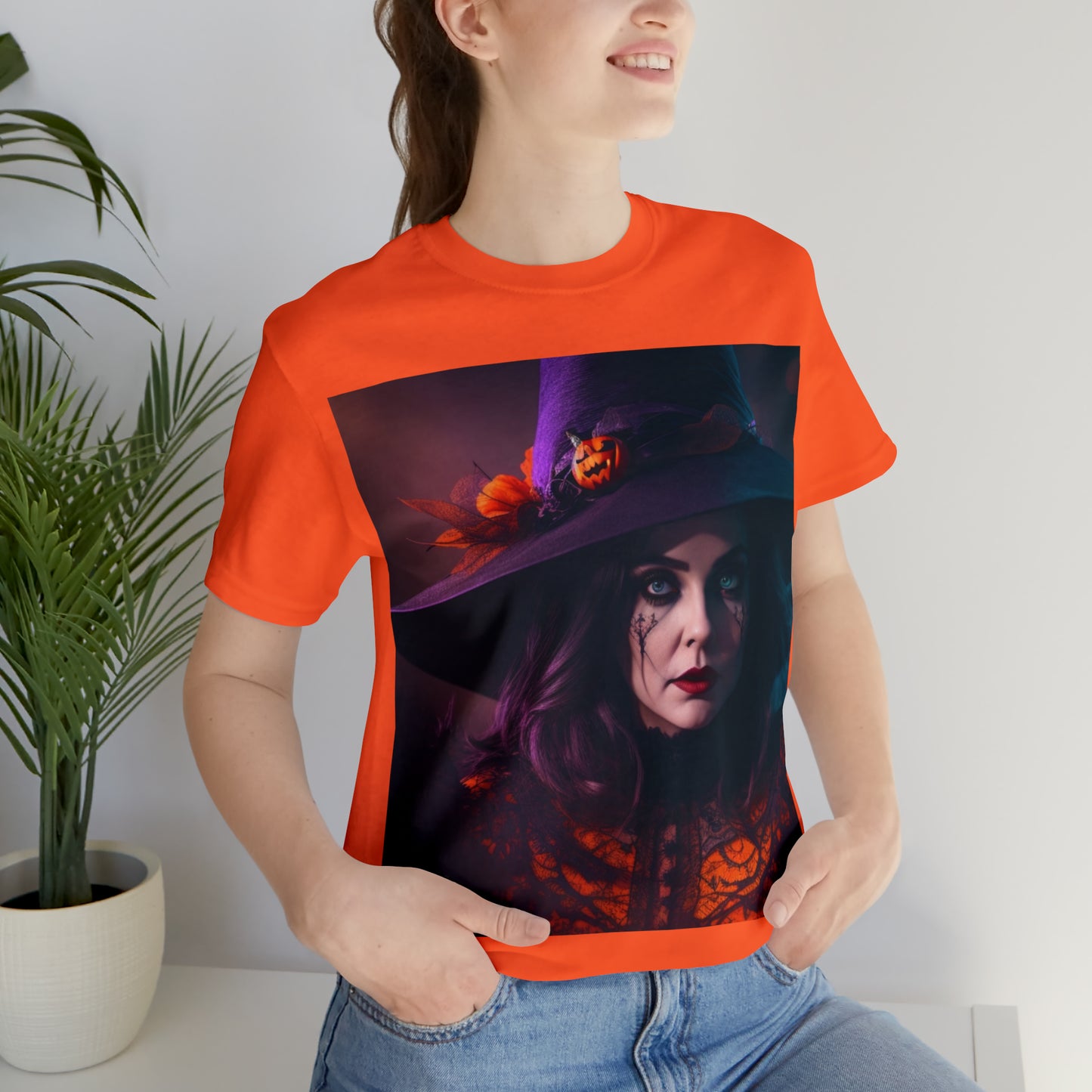 Camiseta de manga corta unisex Jersey - Halloween Witch AI - 05