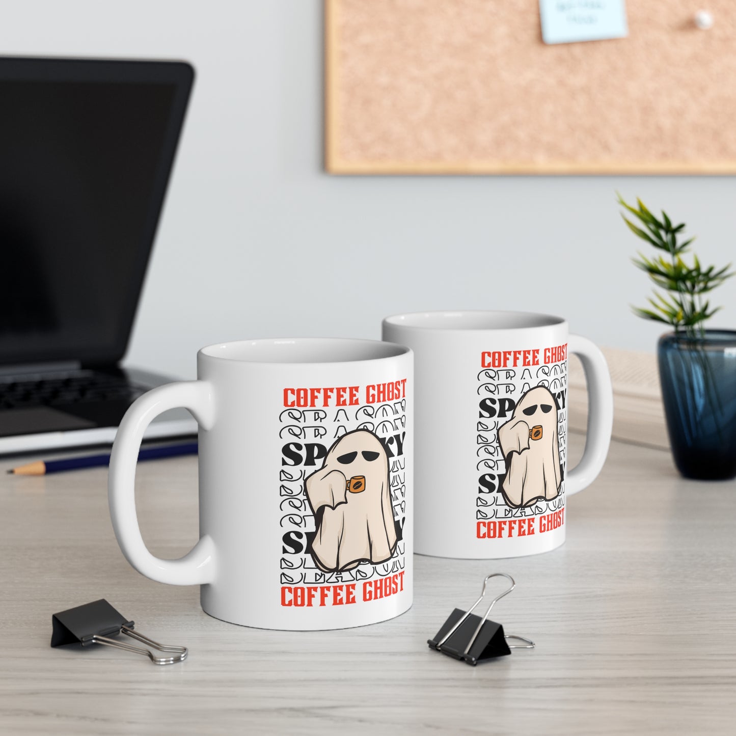 Mug en céramique 11oz - Halloween - Petit Fantôme - 12