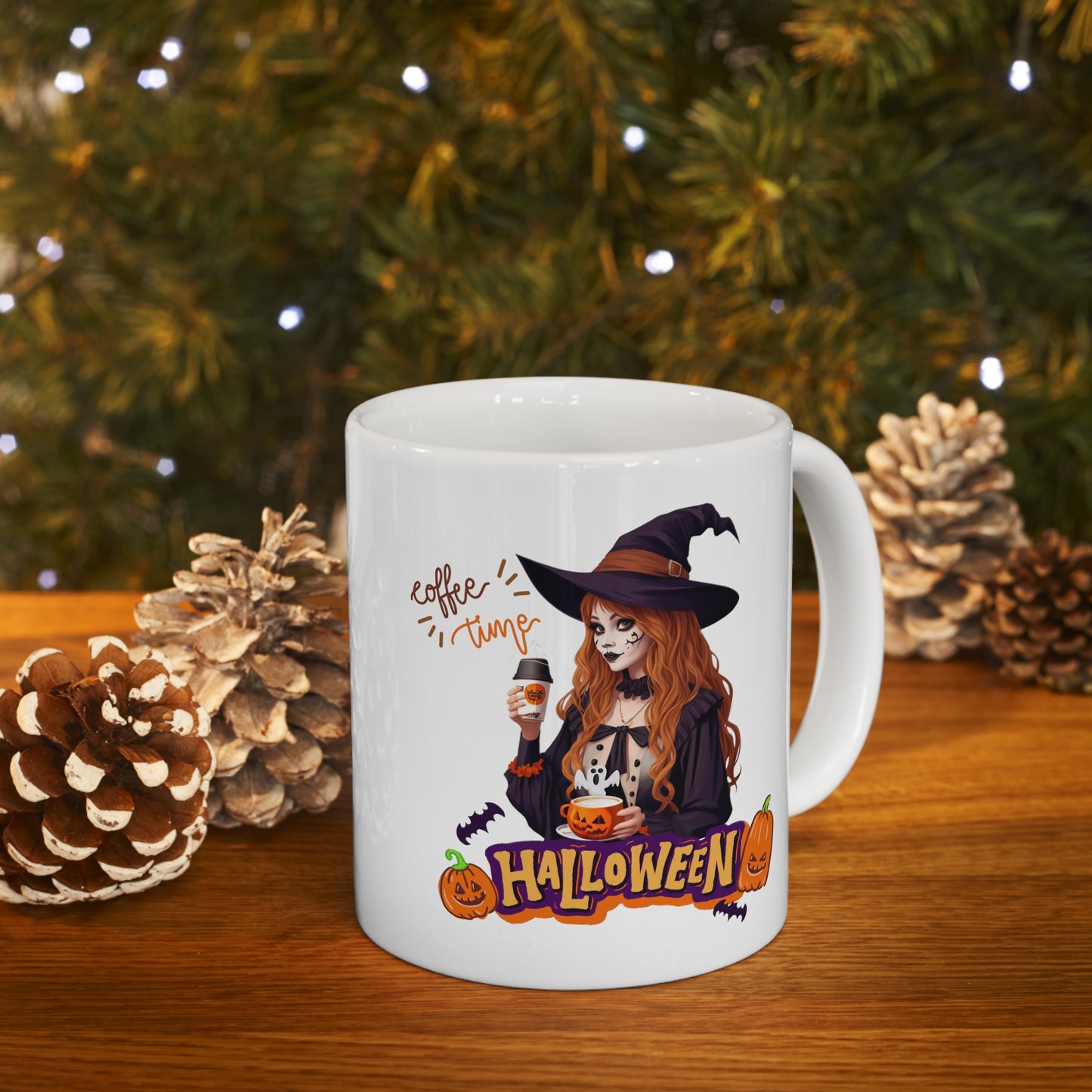 Mug en céramique 11oz - Sorcière d'Halloween - 04