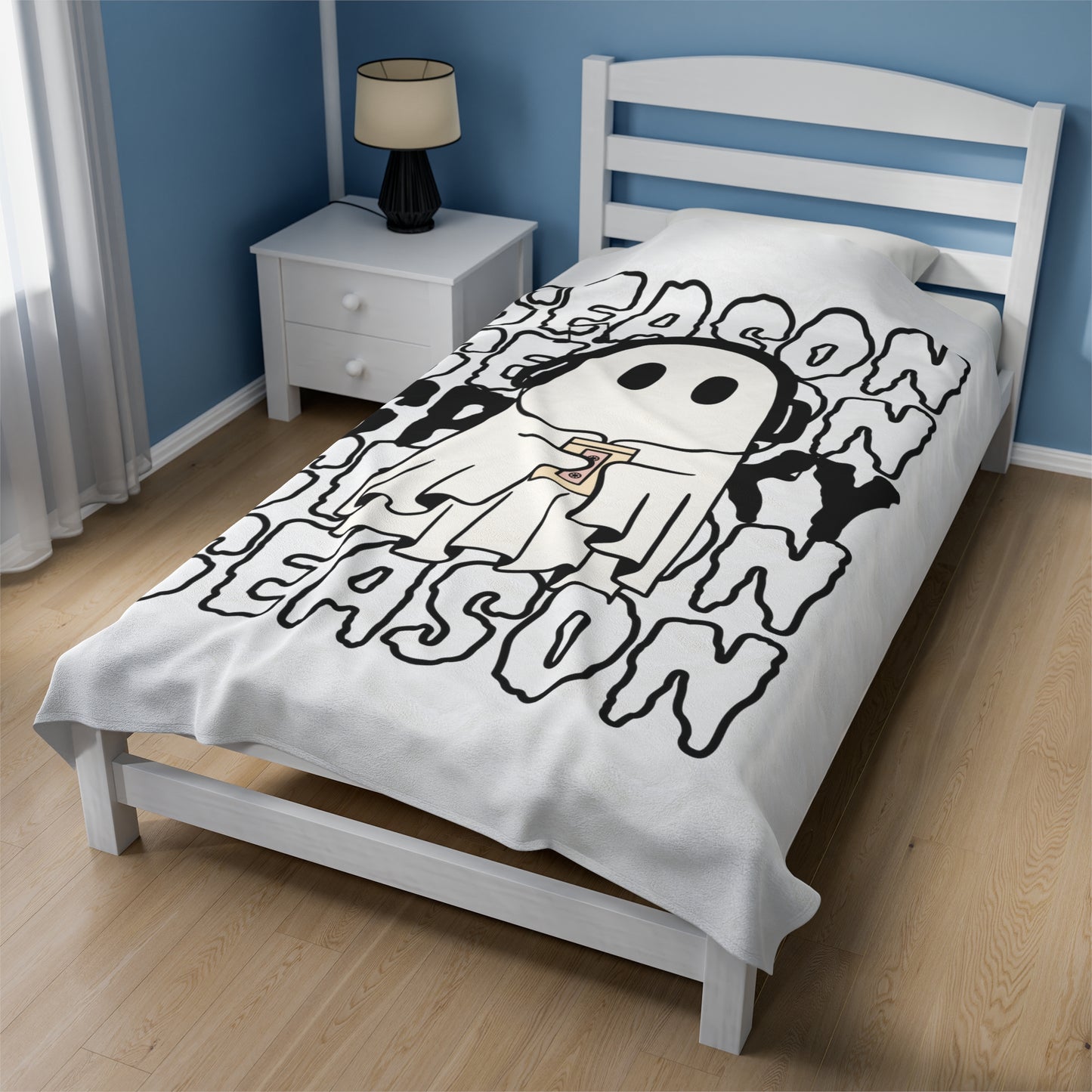 Couverture en Peluche en Velours - Halloween - Petit Fantôme - 16